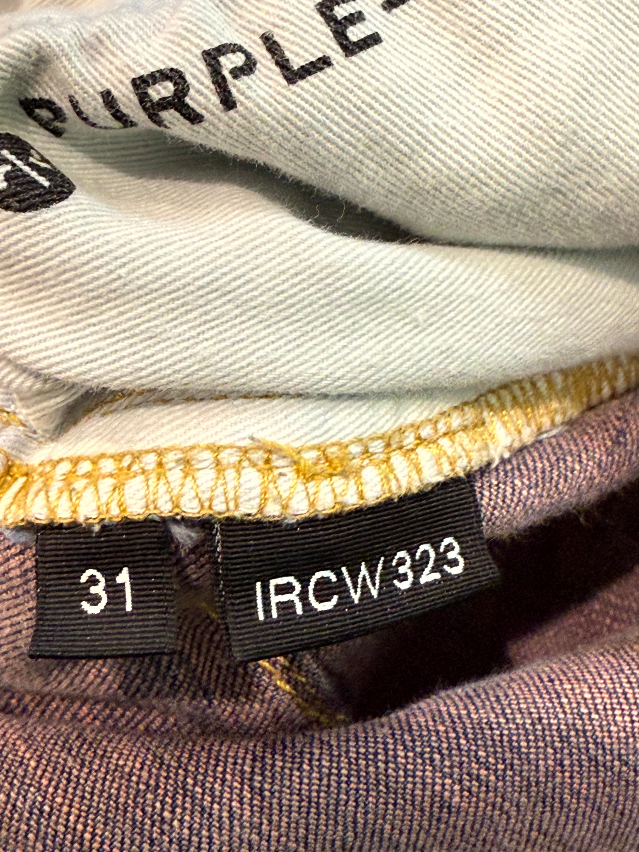 Purple Brand Red Stitch Light Wash Jeans