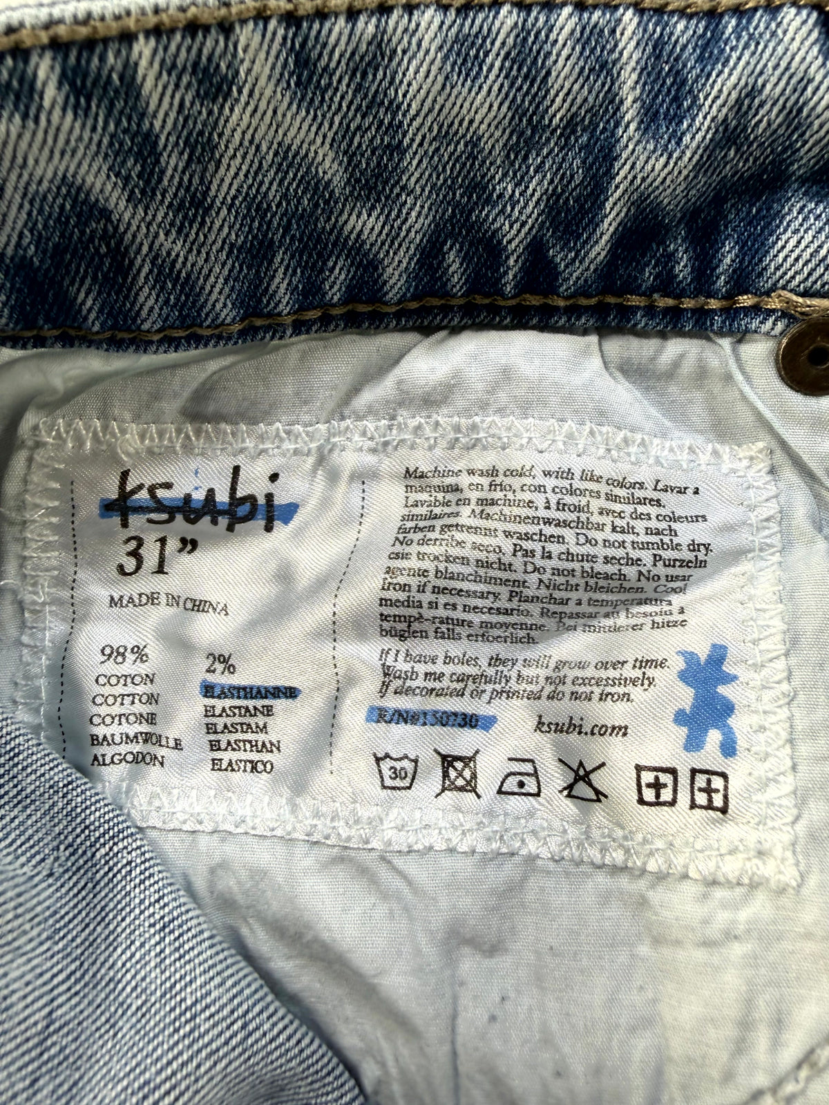 Ksubi Rip Light Wash Jeans