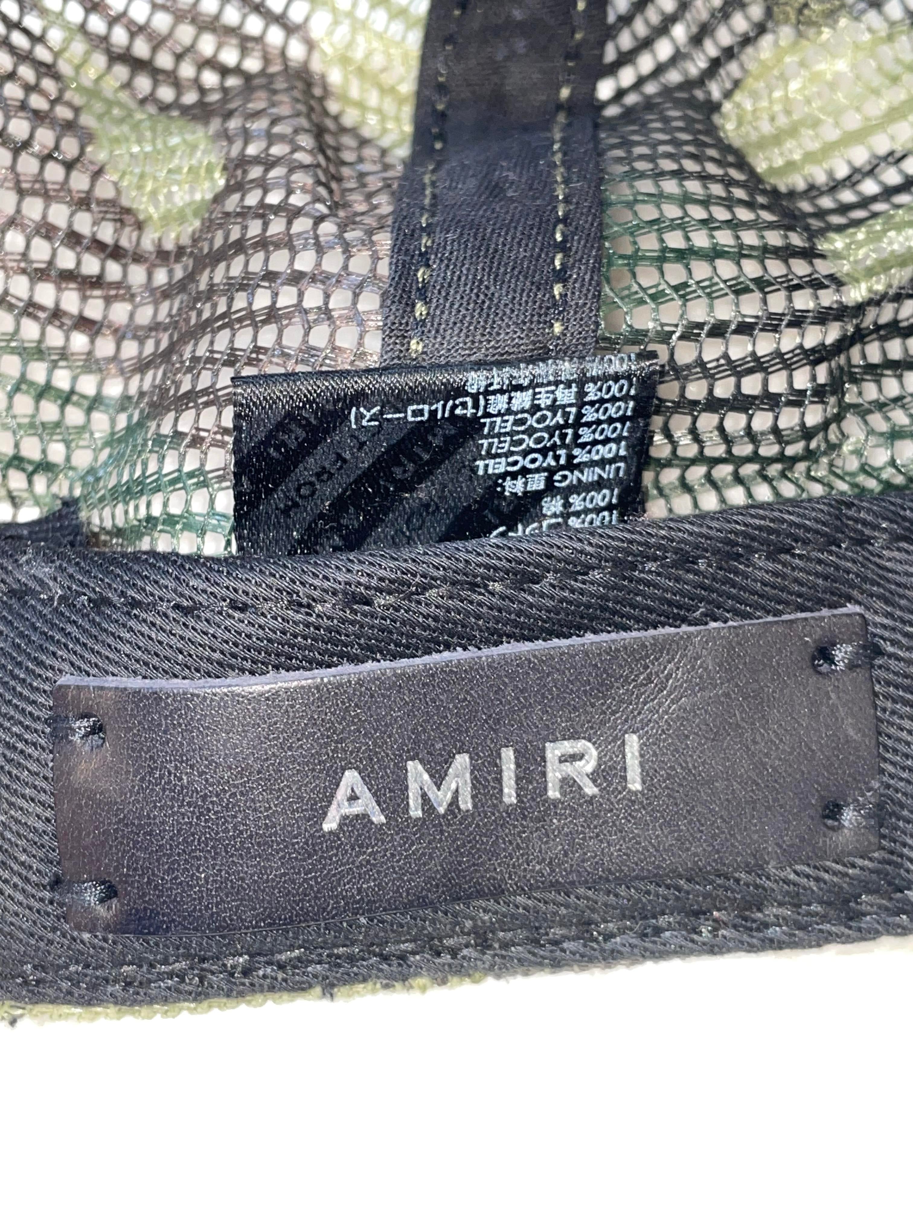Amiri Orange Core Logo Camo Hat