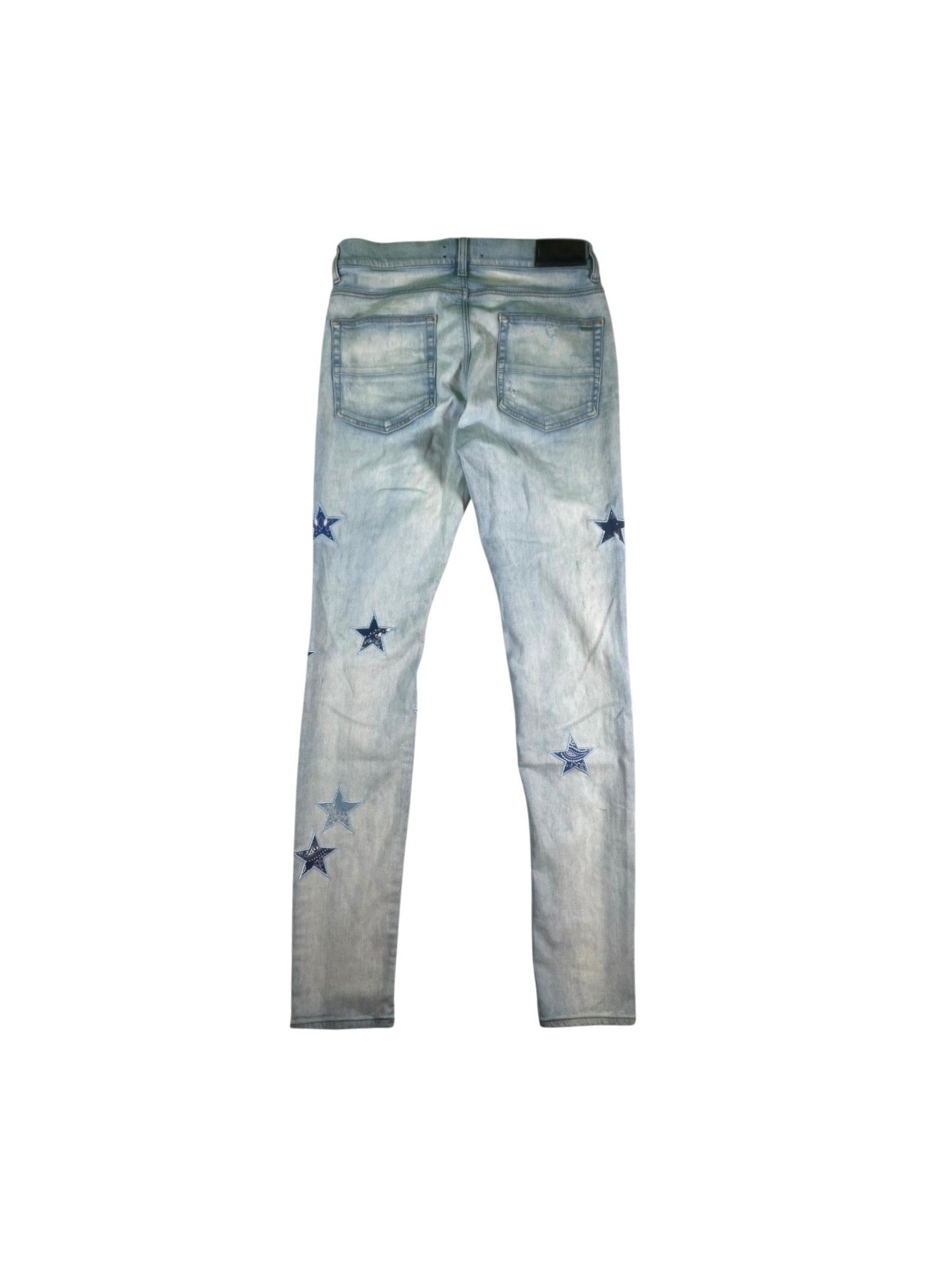 Amiri Paisley Stars Light Wash, Baby Blue Jeans