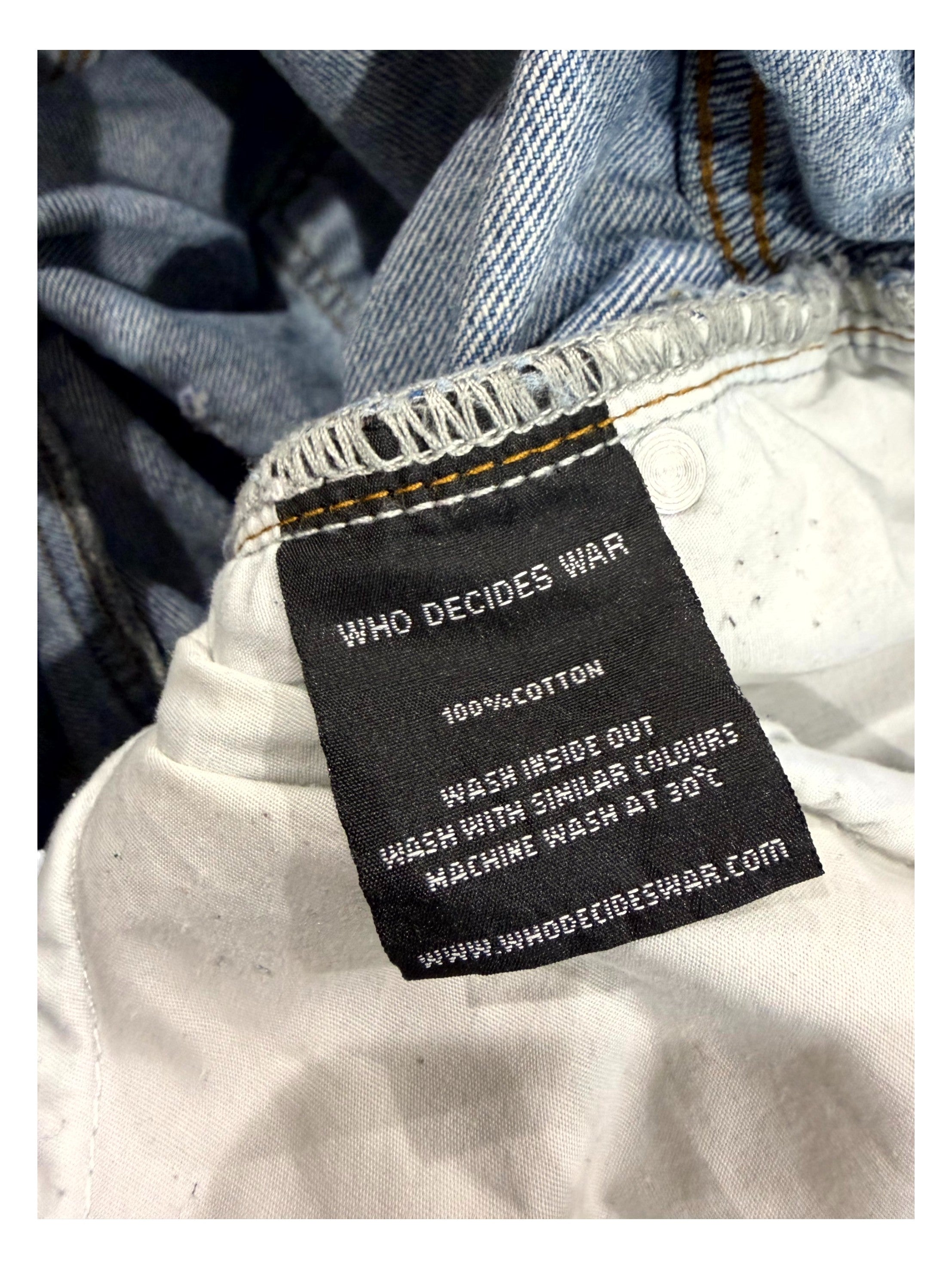 Who Decides War Scripture Light Wash & Rainbow Jeans