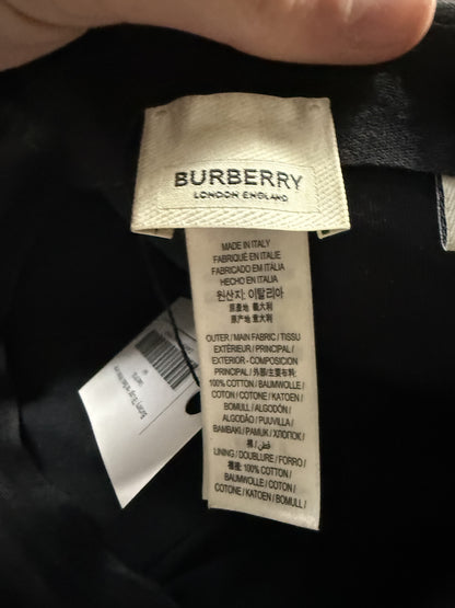 Burberry TB Logo Hat Black White Used Large