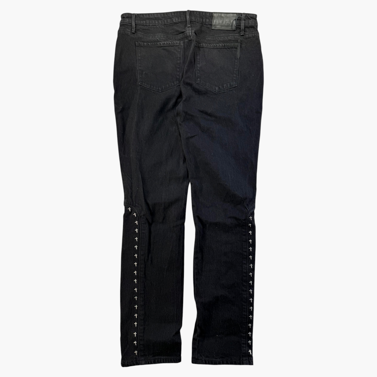 RTA Black & Silver Cross Jeans
