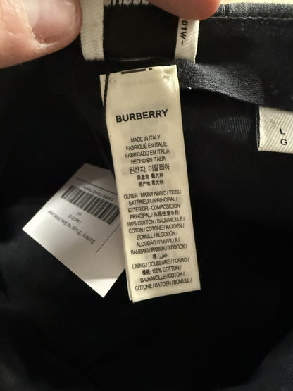 Burberry TB Logo Hat Black White Used Large