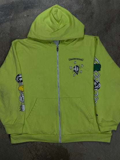 Chrome Hearts Thermal Zip Up Matty Boy Link Lime Used XXL