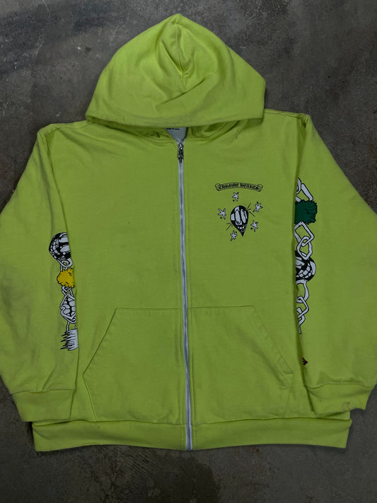Chrome Hearts Thermal Zip Up Matty Boy Link Lime Used XXL