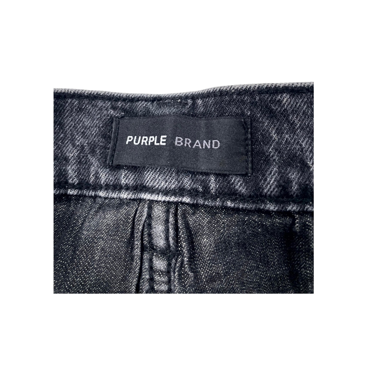 Purple Studded Side Logo Black Wash Jeans