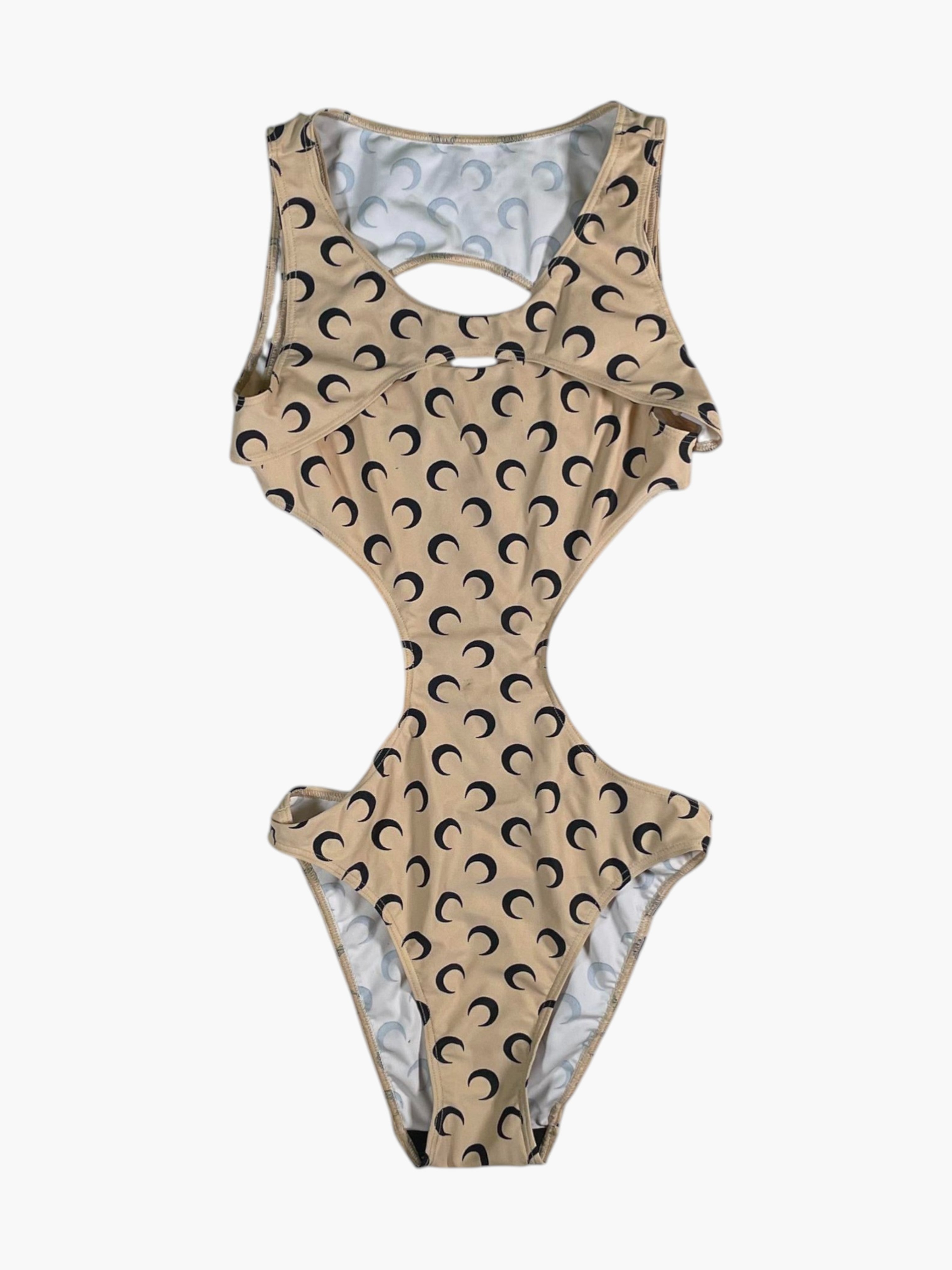 Marine Serre Monogram Tan & Black Swimsuits