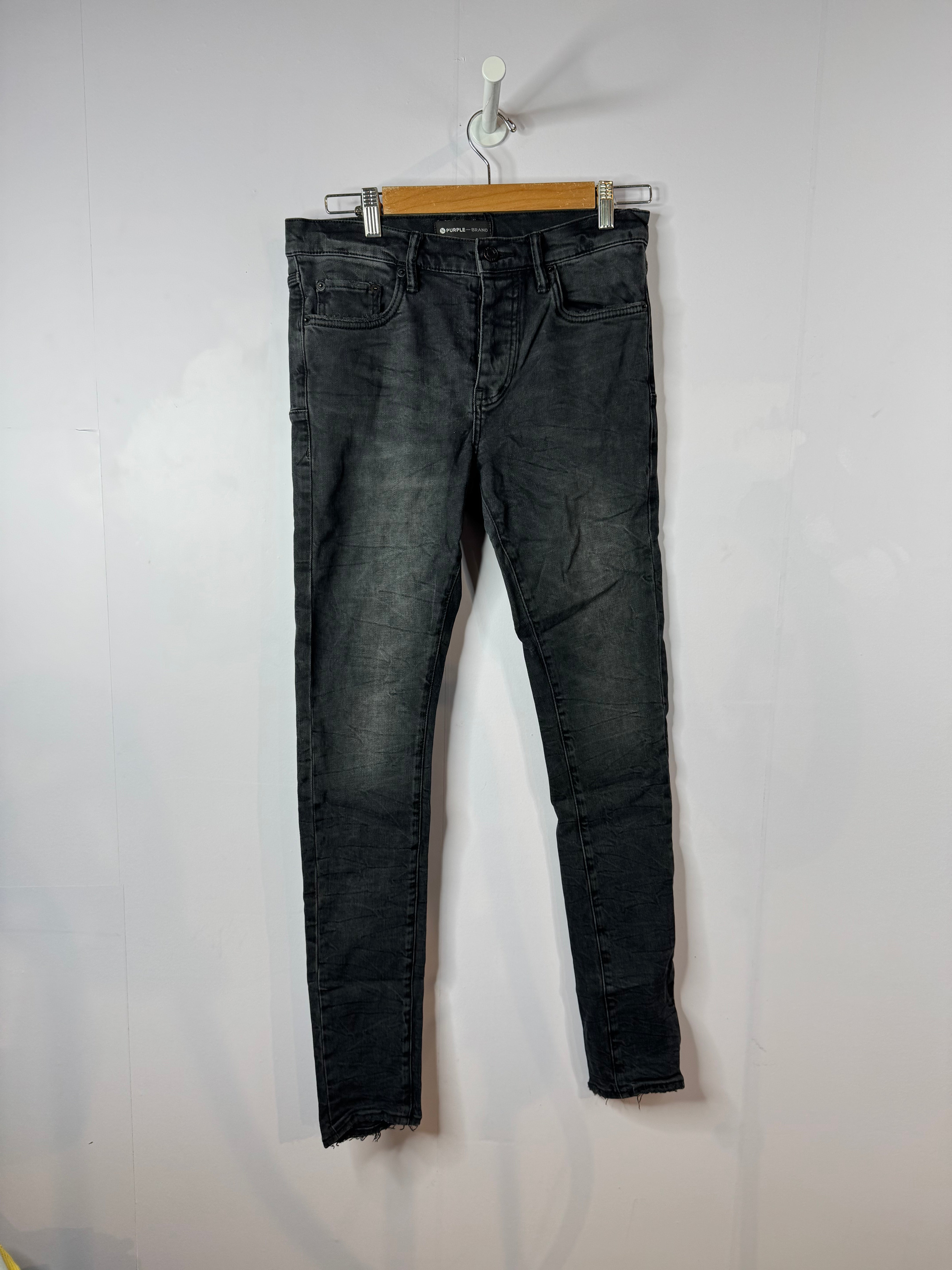 Purple Brand Light Wash Black Jeans