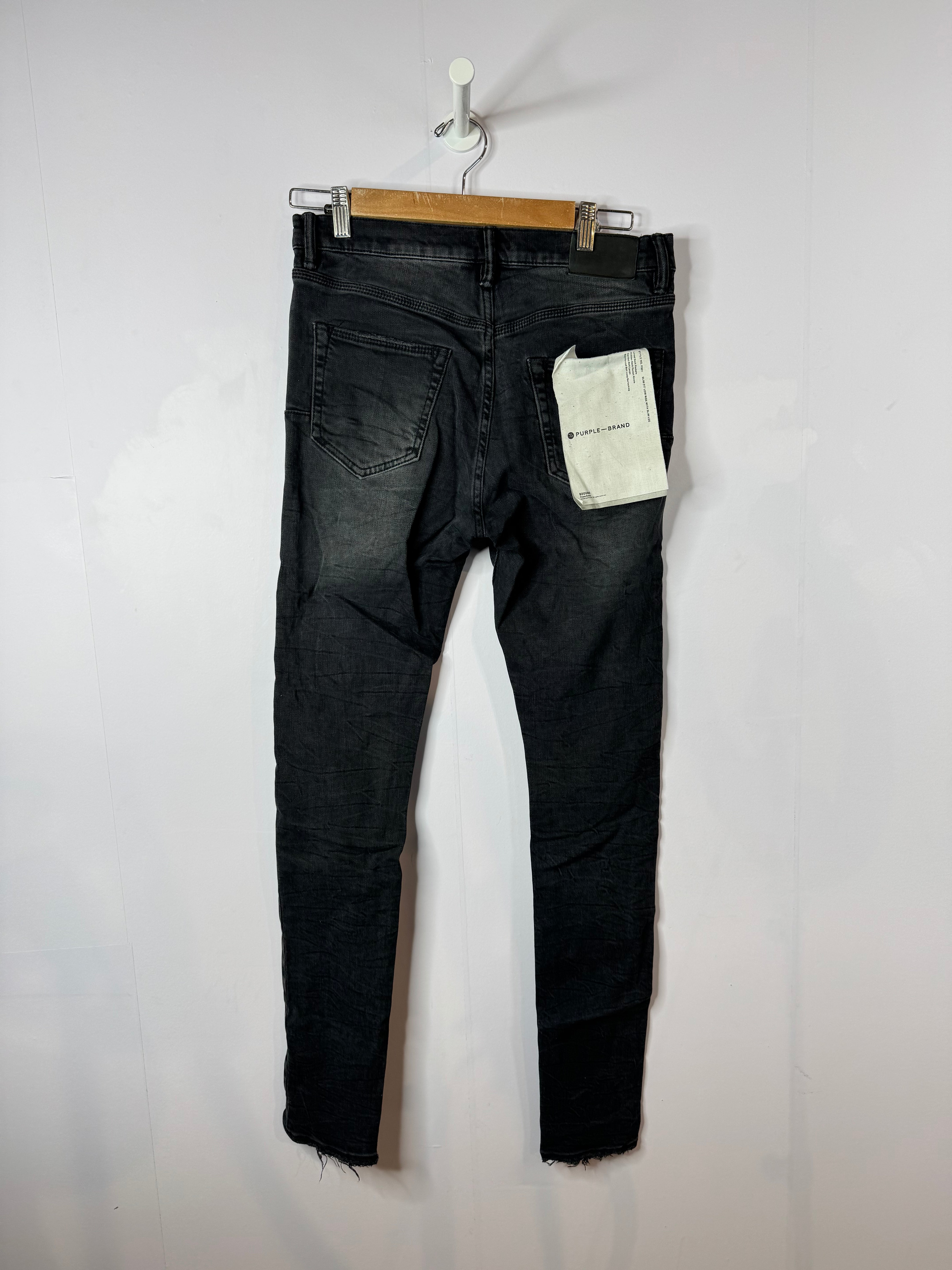 Purple Brand Light Wash Black Jeans
