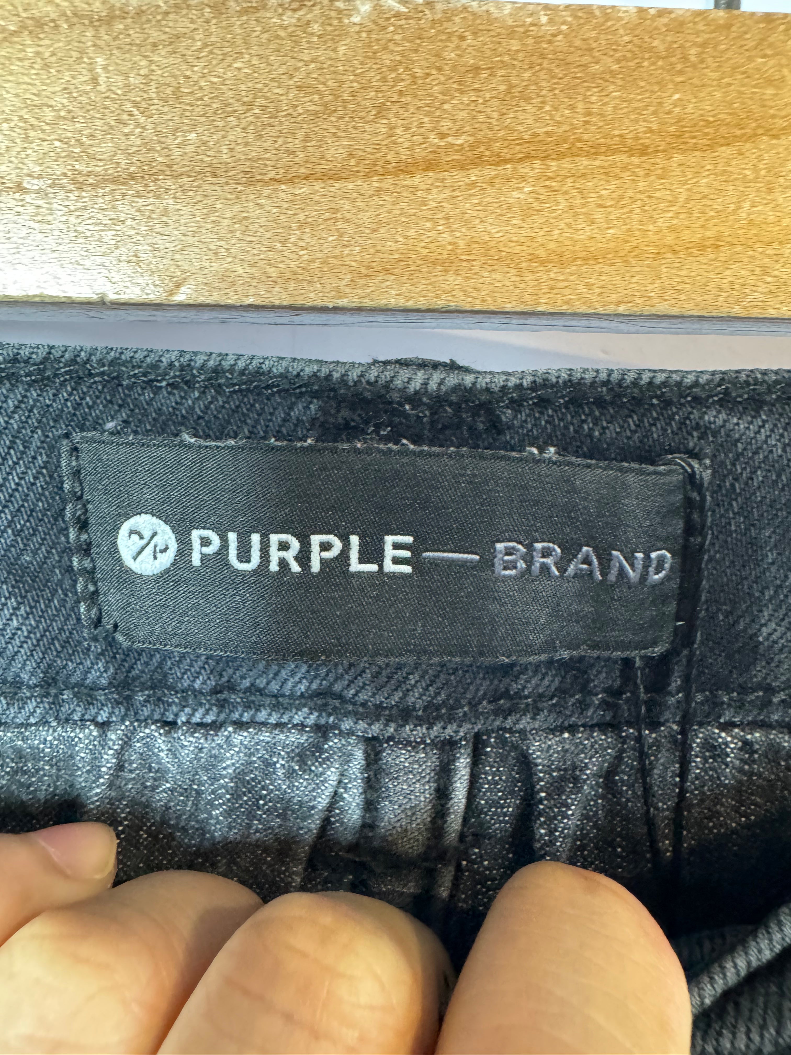 Purple Brand Light Wash Black Jeans