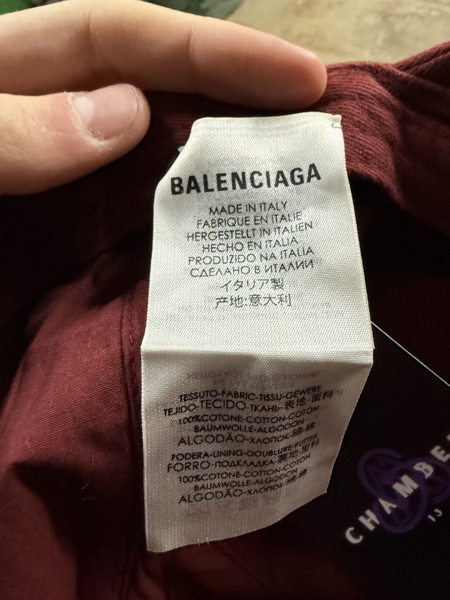 Balenciaga Dad Hat Maroon Black Used OS