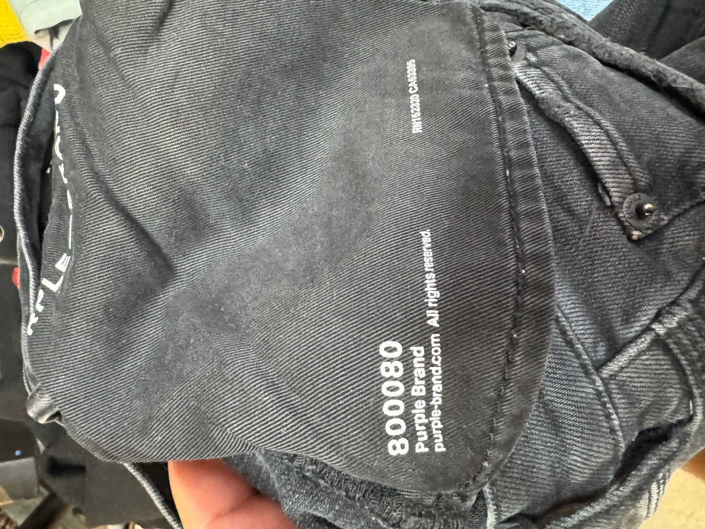 Purple Brand Light Wash Black Jeans