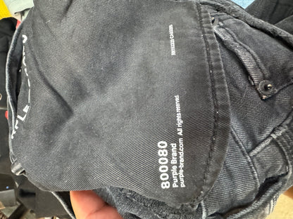 Purple Brand Light Wash Black Jeans