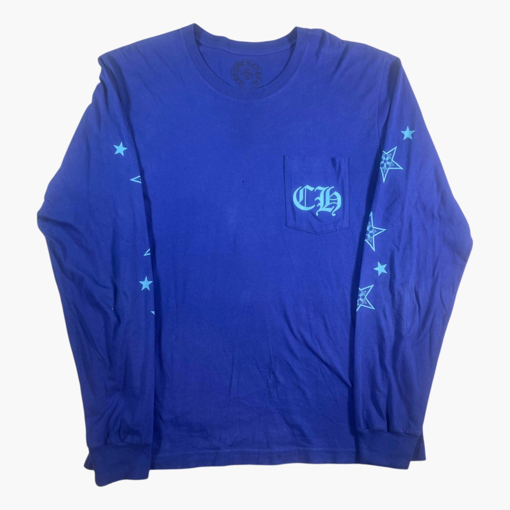 Chrome Hearts Navy & Baby Blue Star Long Sleeve