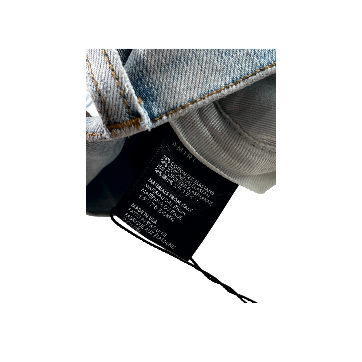 Amiri "MX1" Patch Light Wash & Multi Color Jeans