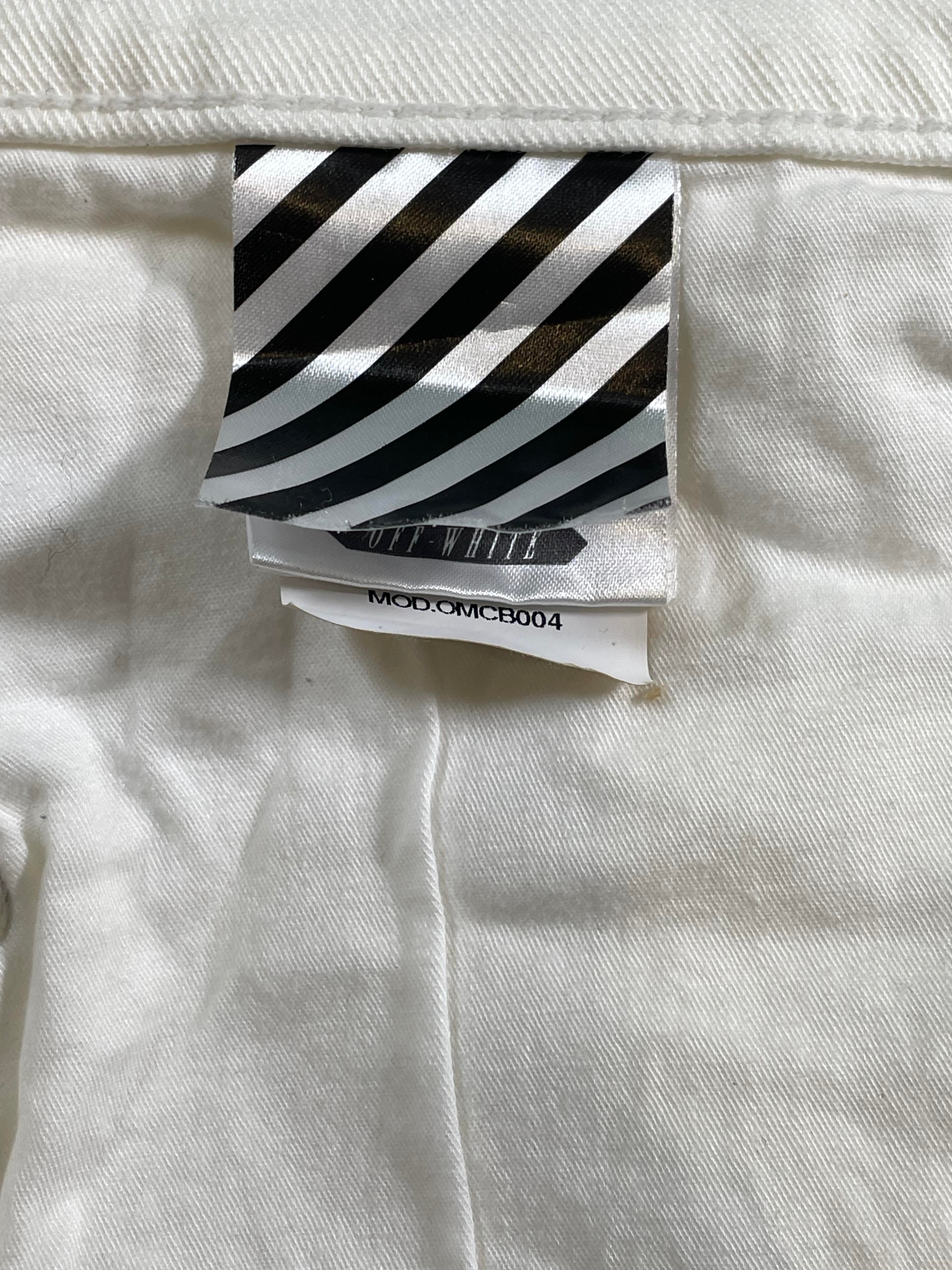 Off-White White Black Carpenter Shorts