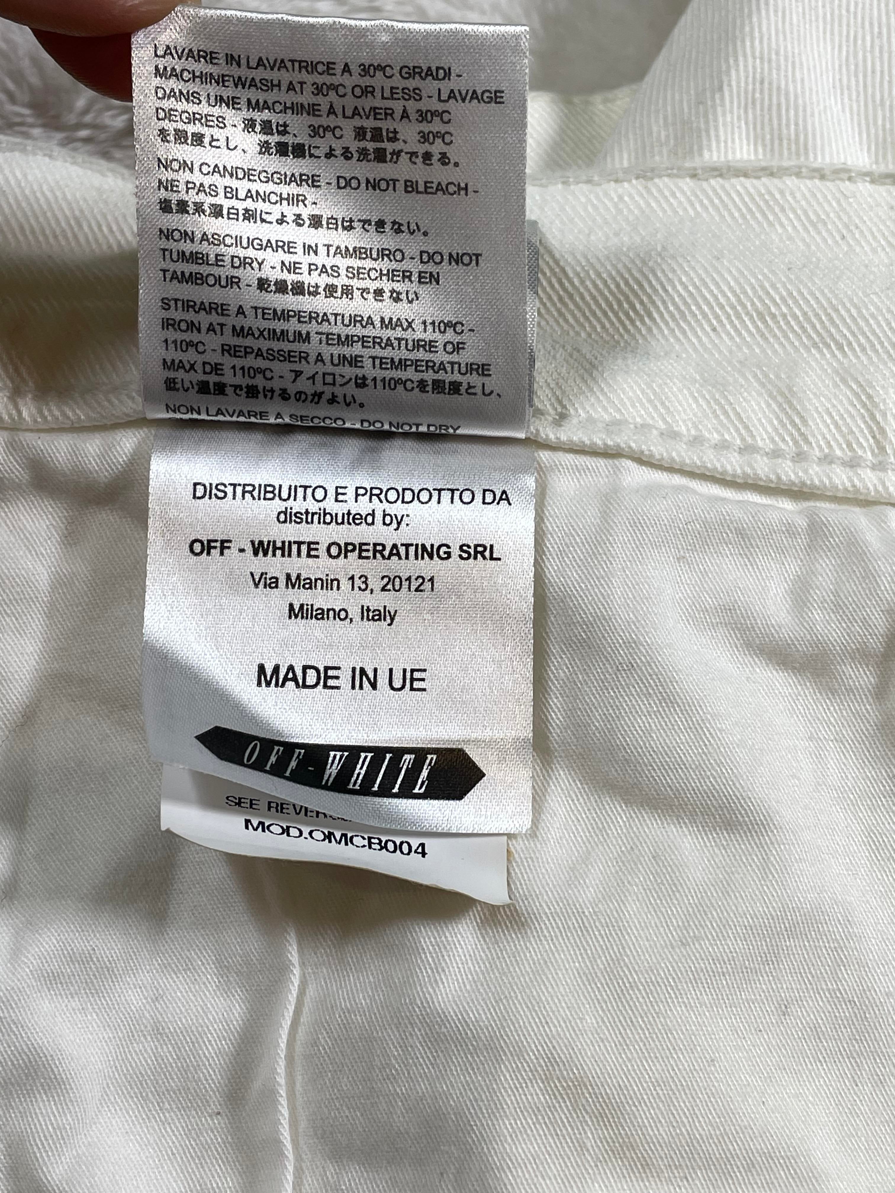 Off-White White Black Carpenter Shorts