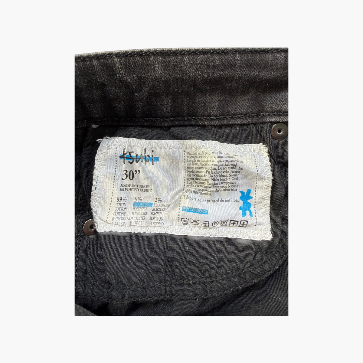 Ksubi Black Wash Plain Jeans