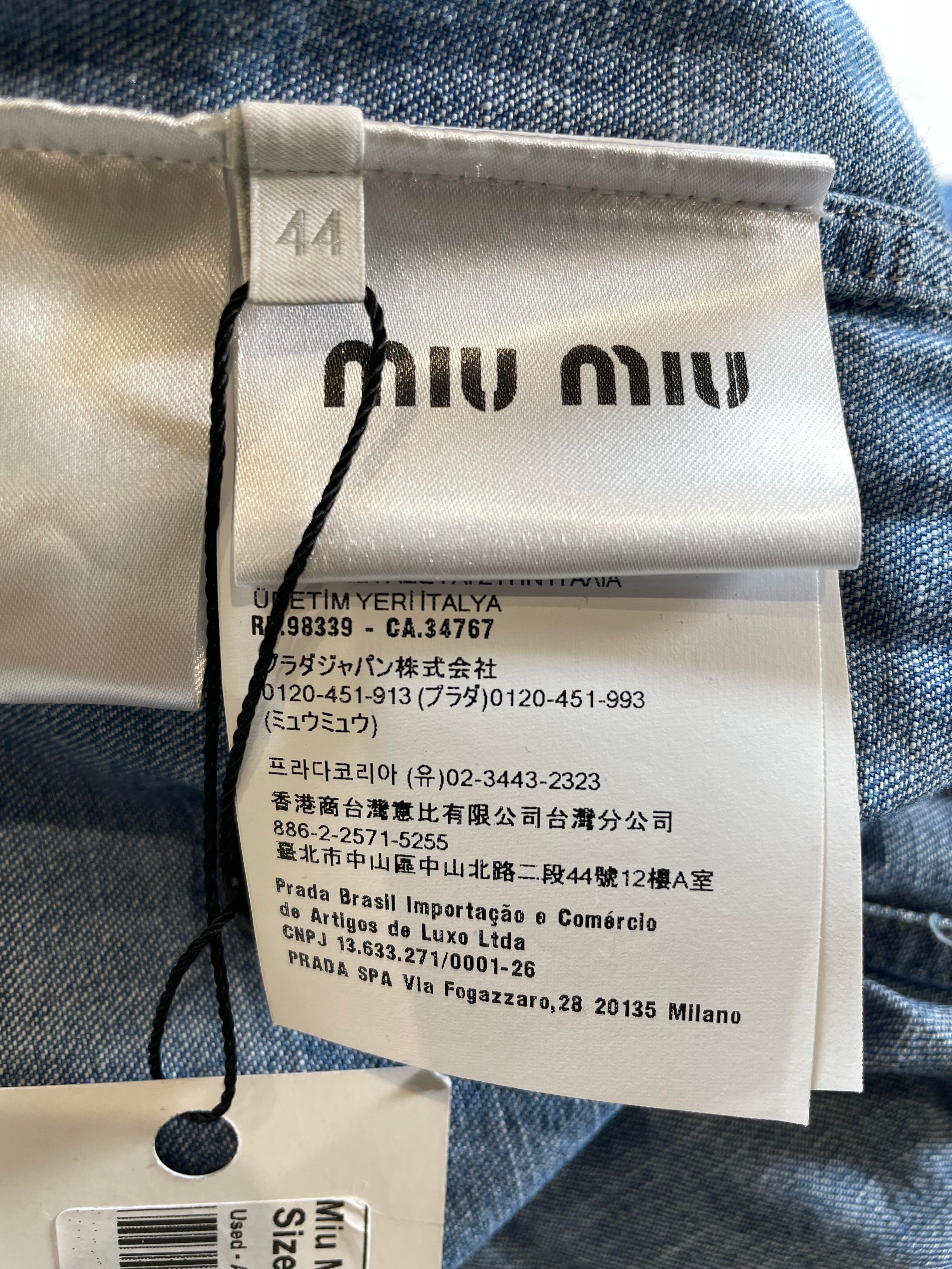 Miu Miu Denim Button Up