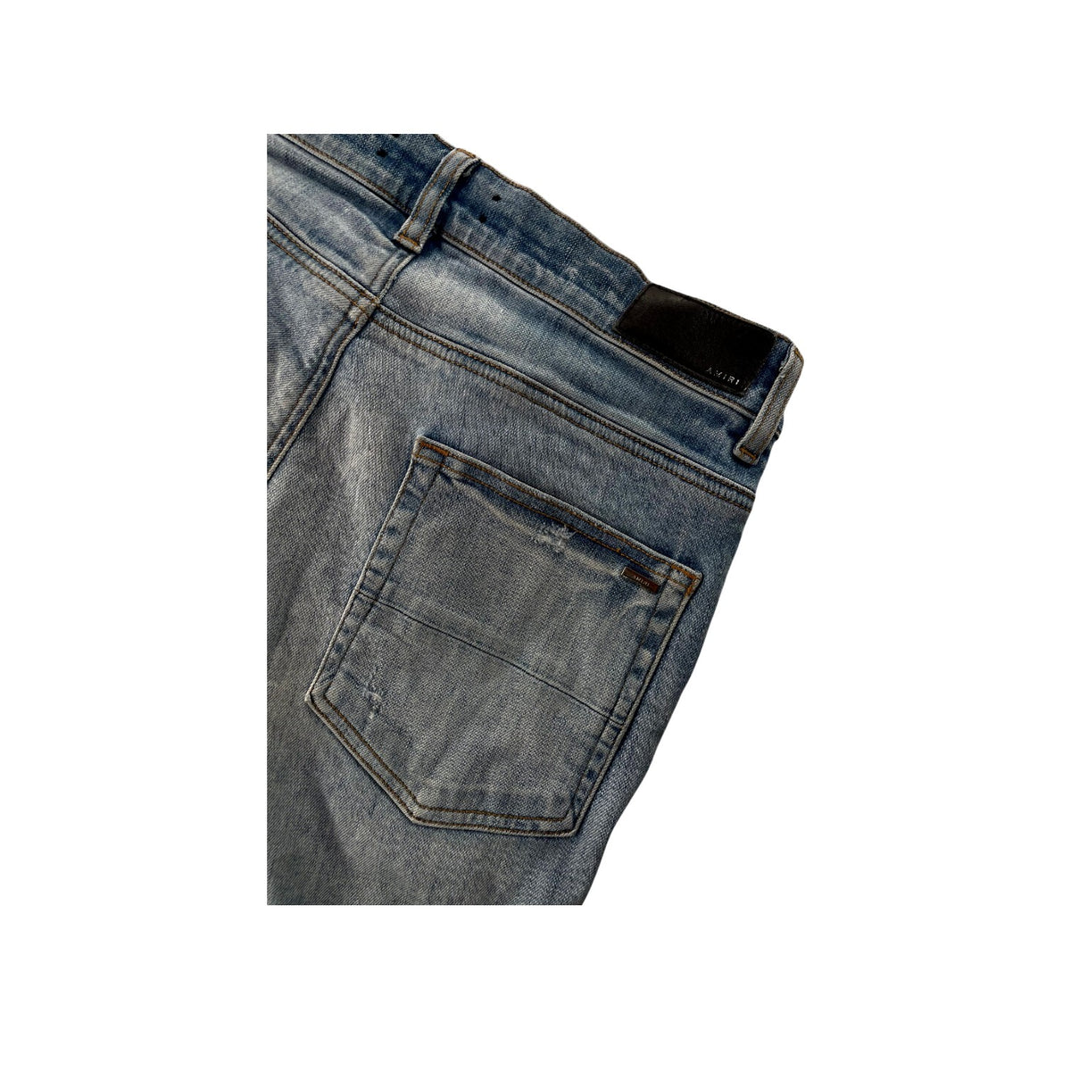 Amiri Pajama Paisley Thrasher Light Wash Jeans