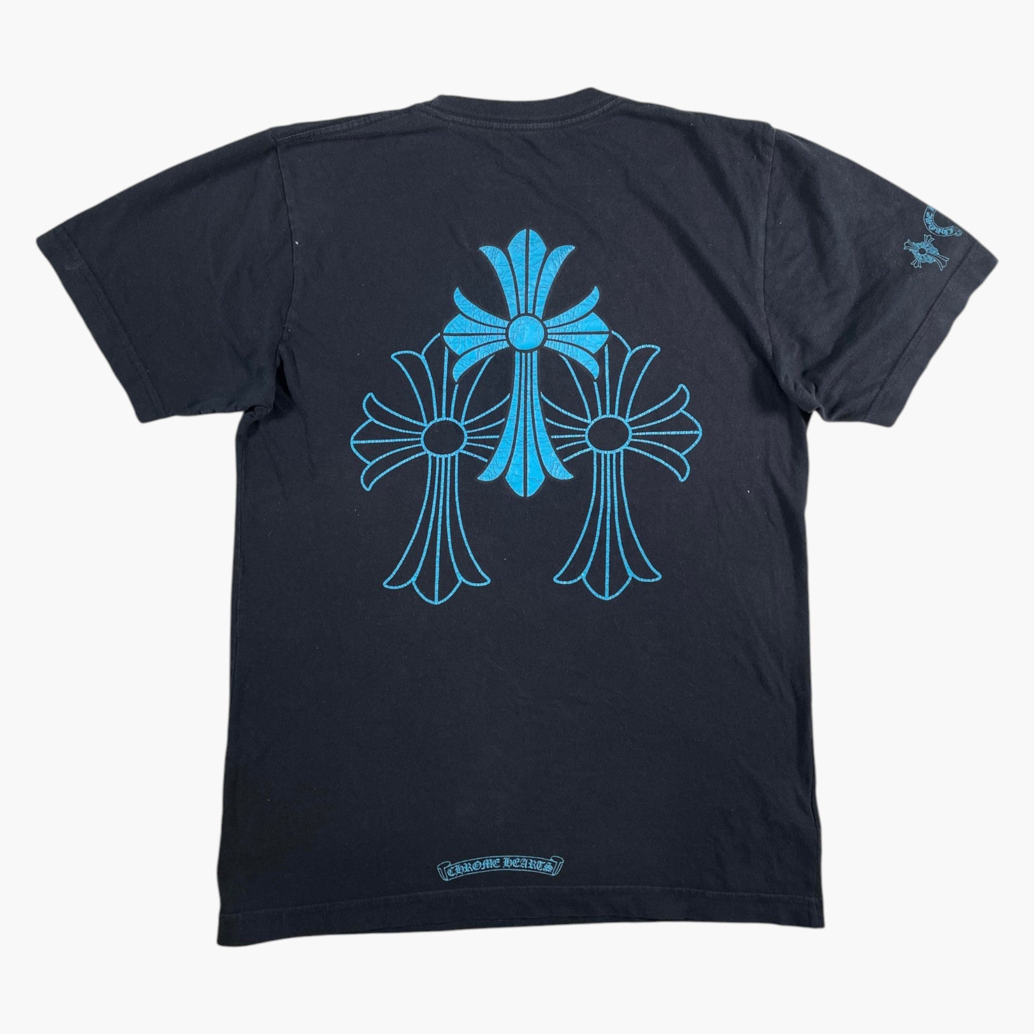 Chrome Hearts  Triple Cross Black & Blue Tee