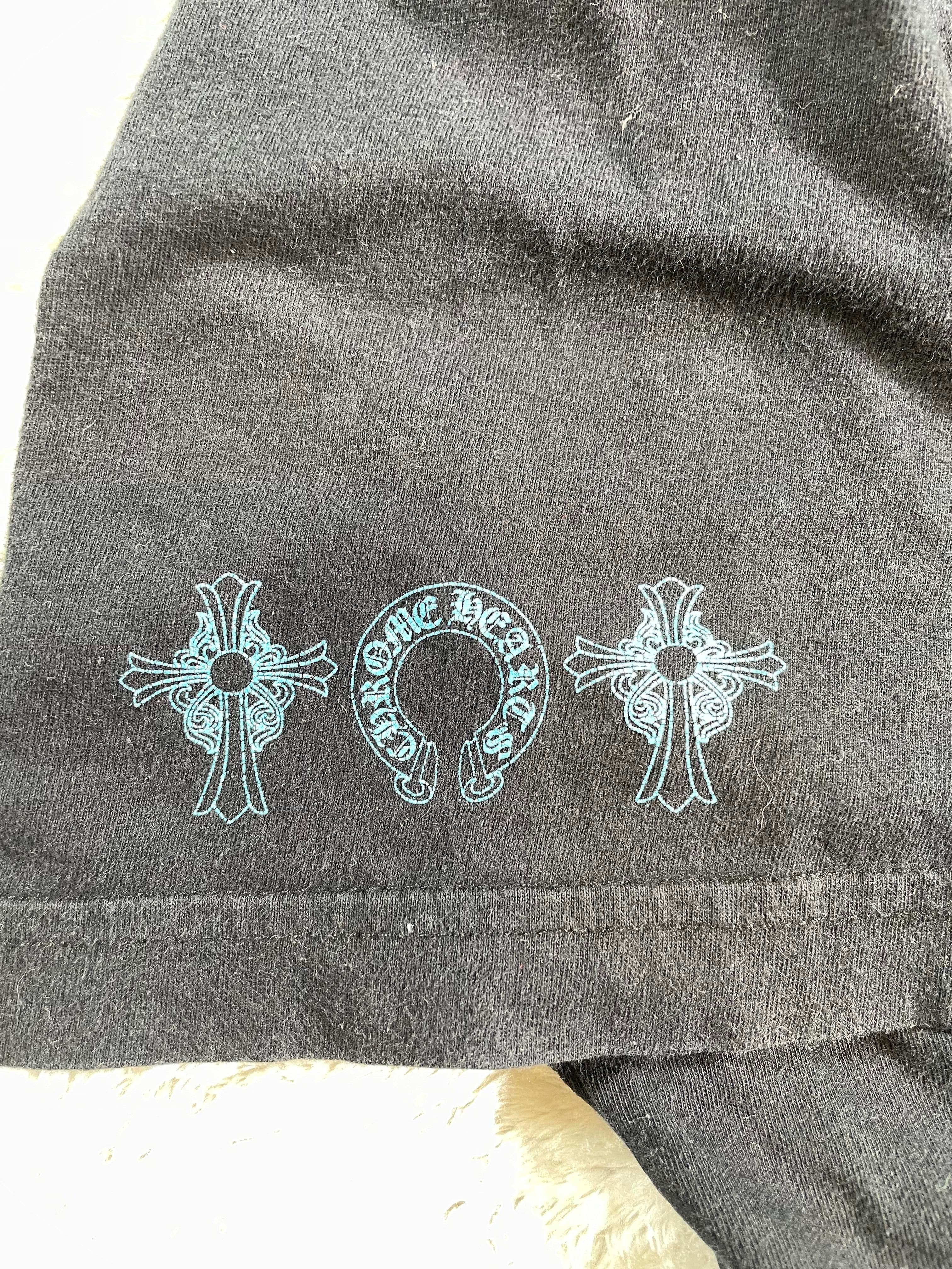 Chrome Hearts  Triple Cross Black & Blue Tee