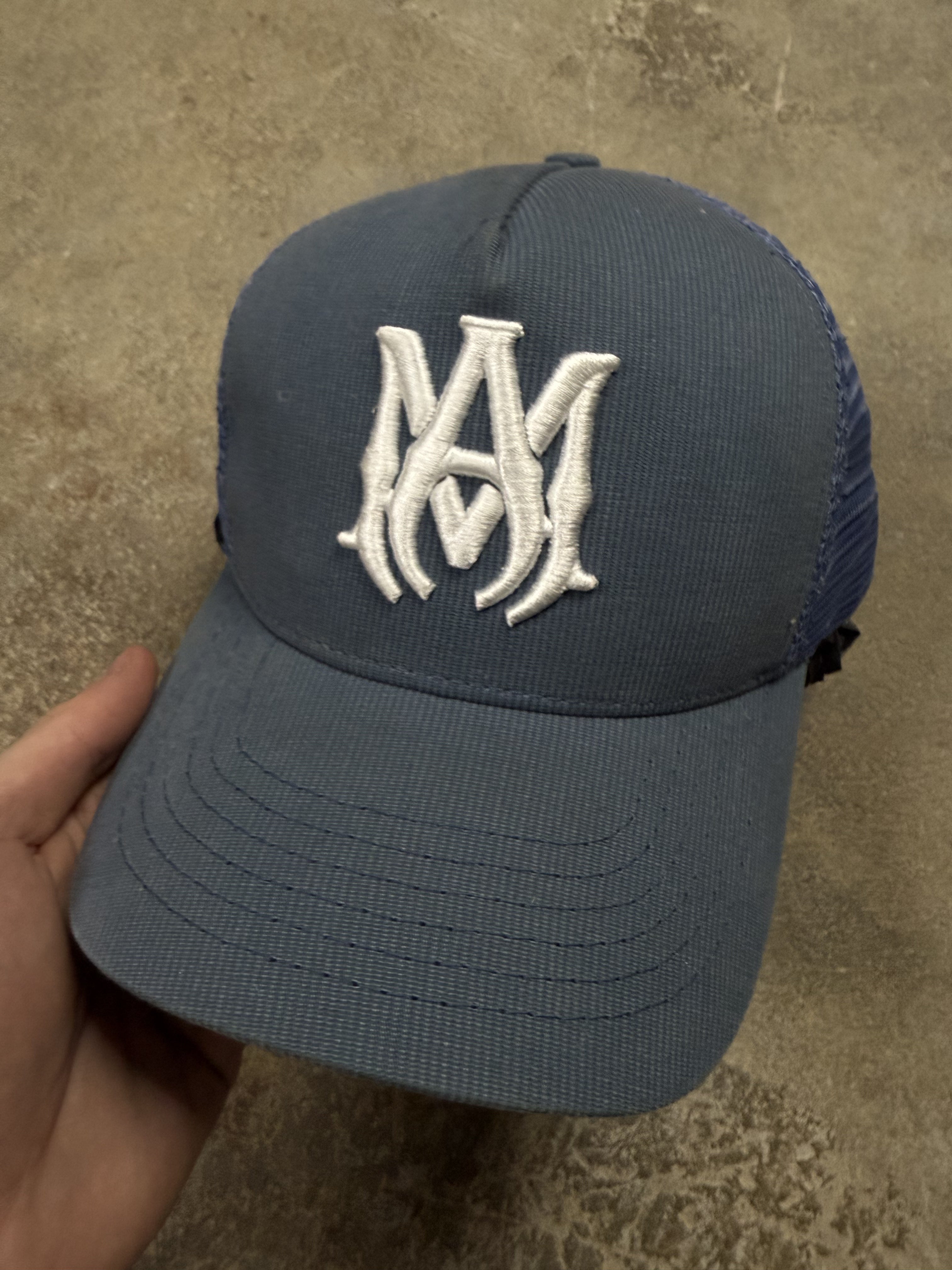 Amiri Trucker MA Logo Baby Blue Used OS