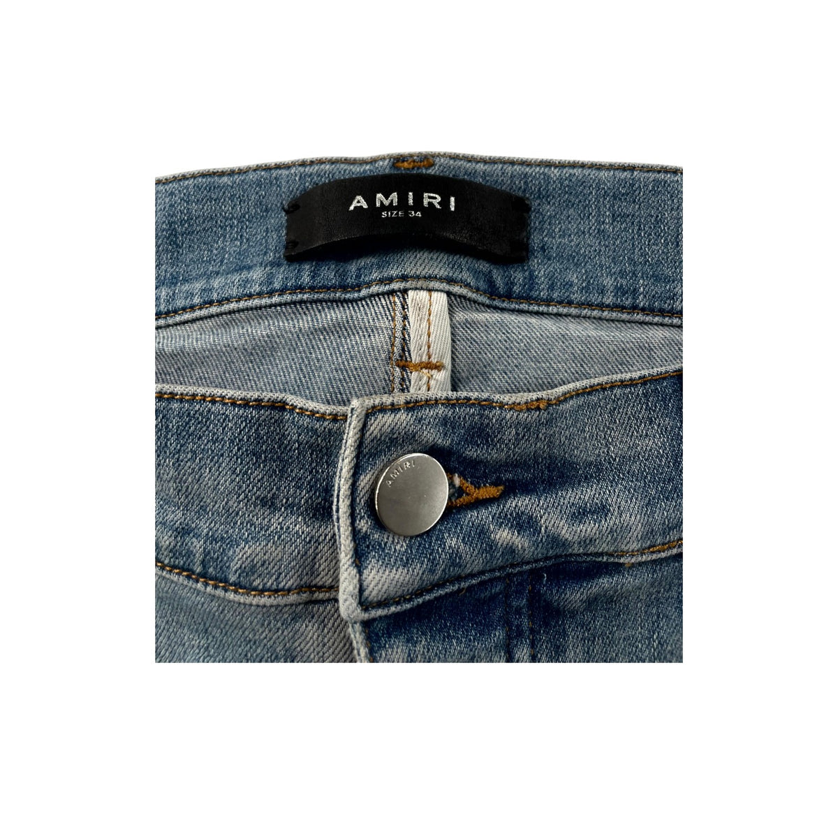 Amiri Vine Side Logo Light Wash Jeans