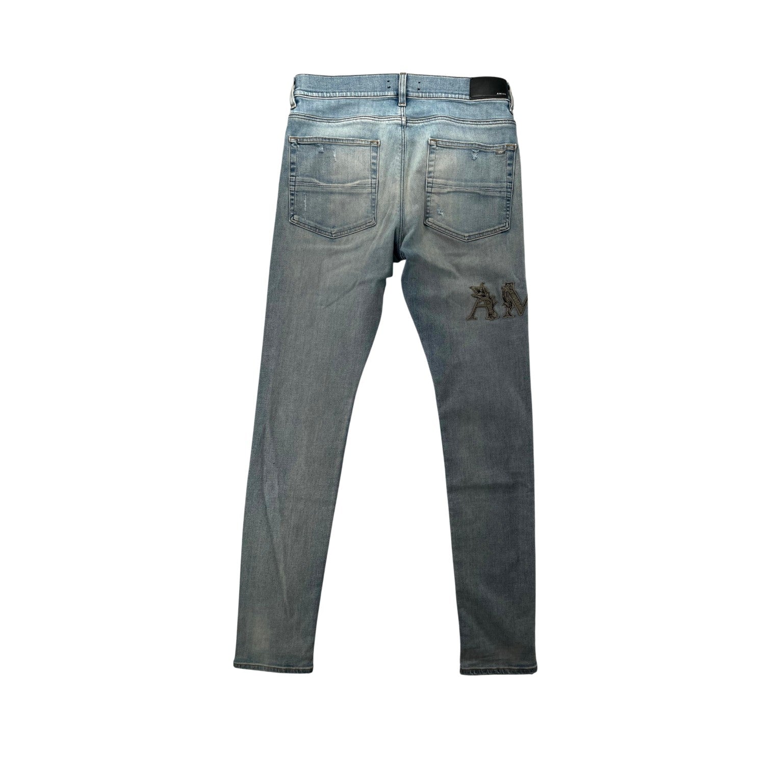 Amiri Vine Side Logo Light Wash Jeans