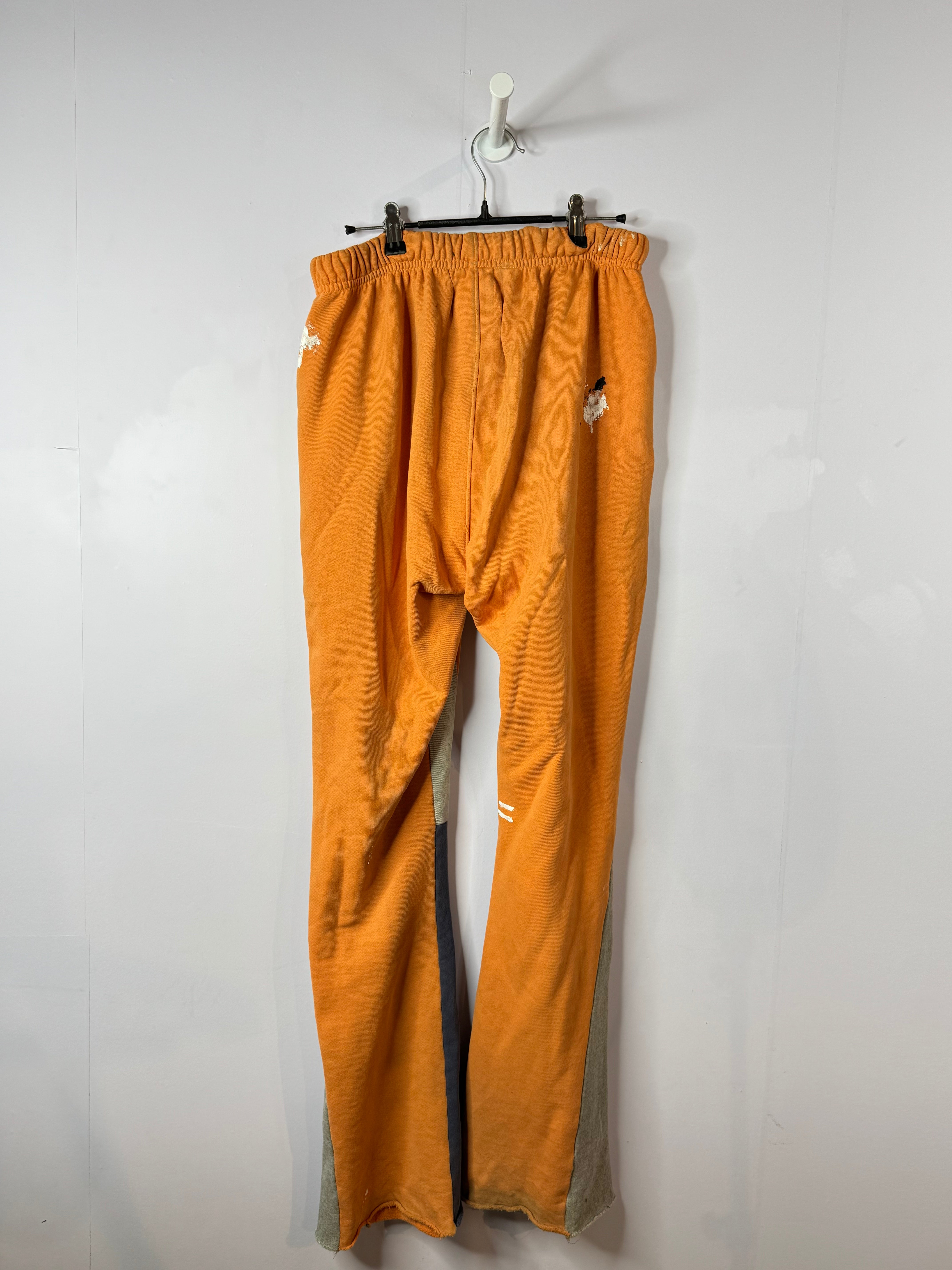 Gallery Dept Orange Splatter Flare Sweatpants
