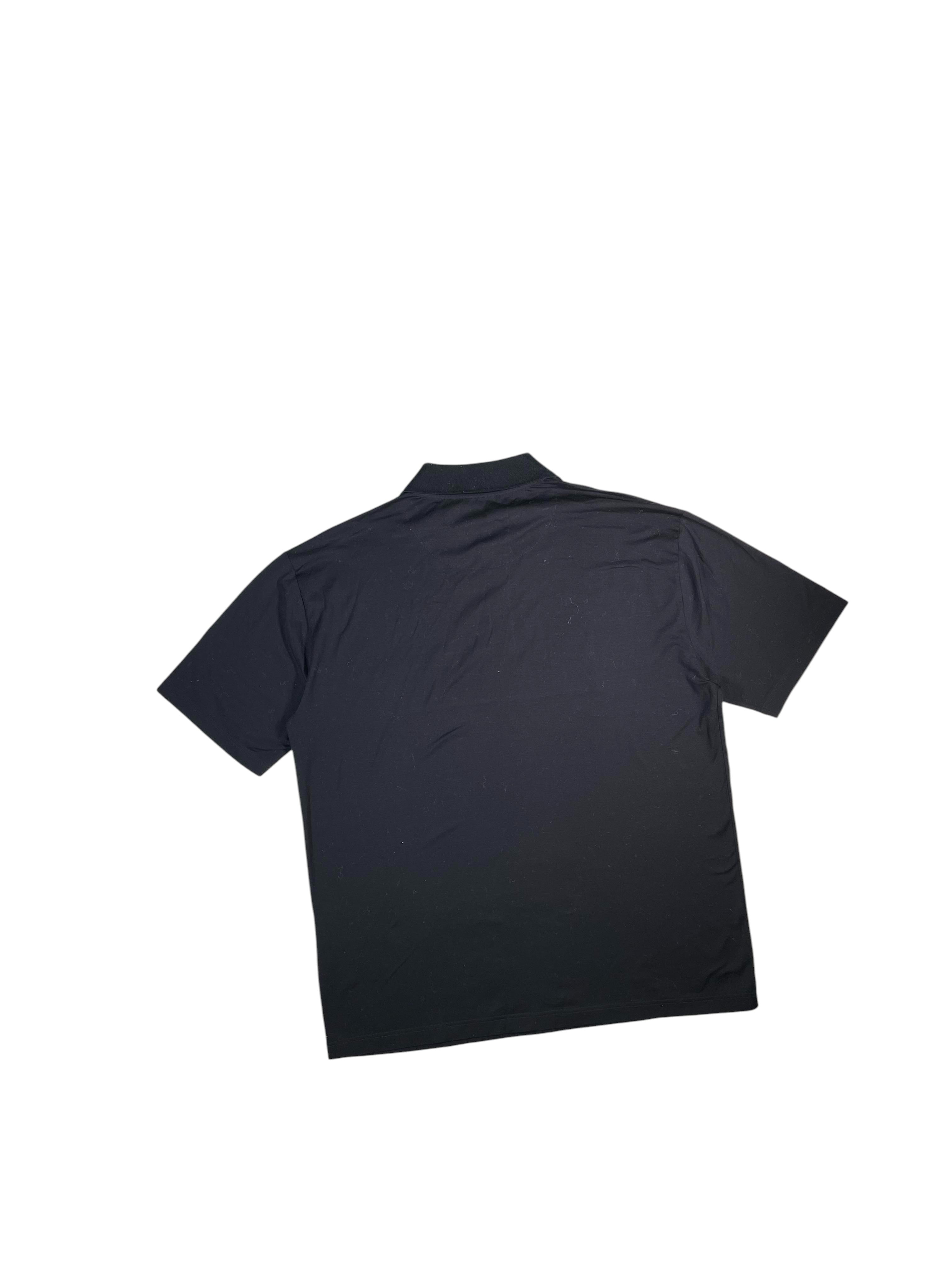 Prada Nylon Plaque Black Polo