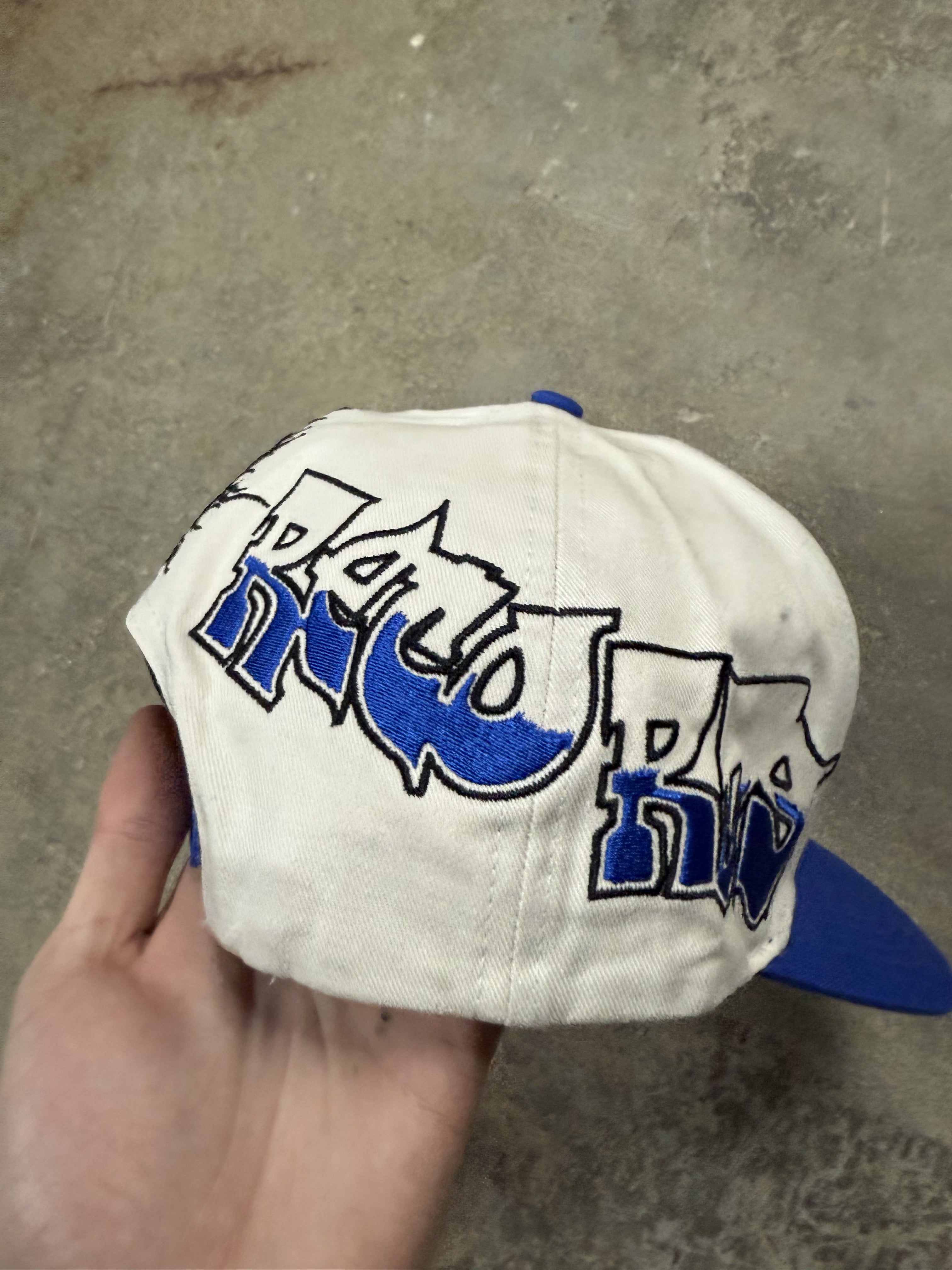 Hellstar Graffiti Snapback Blue Cream New OSFM