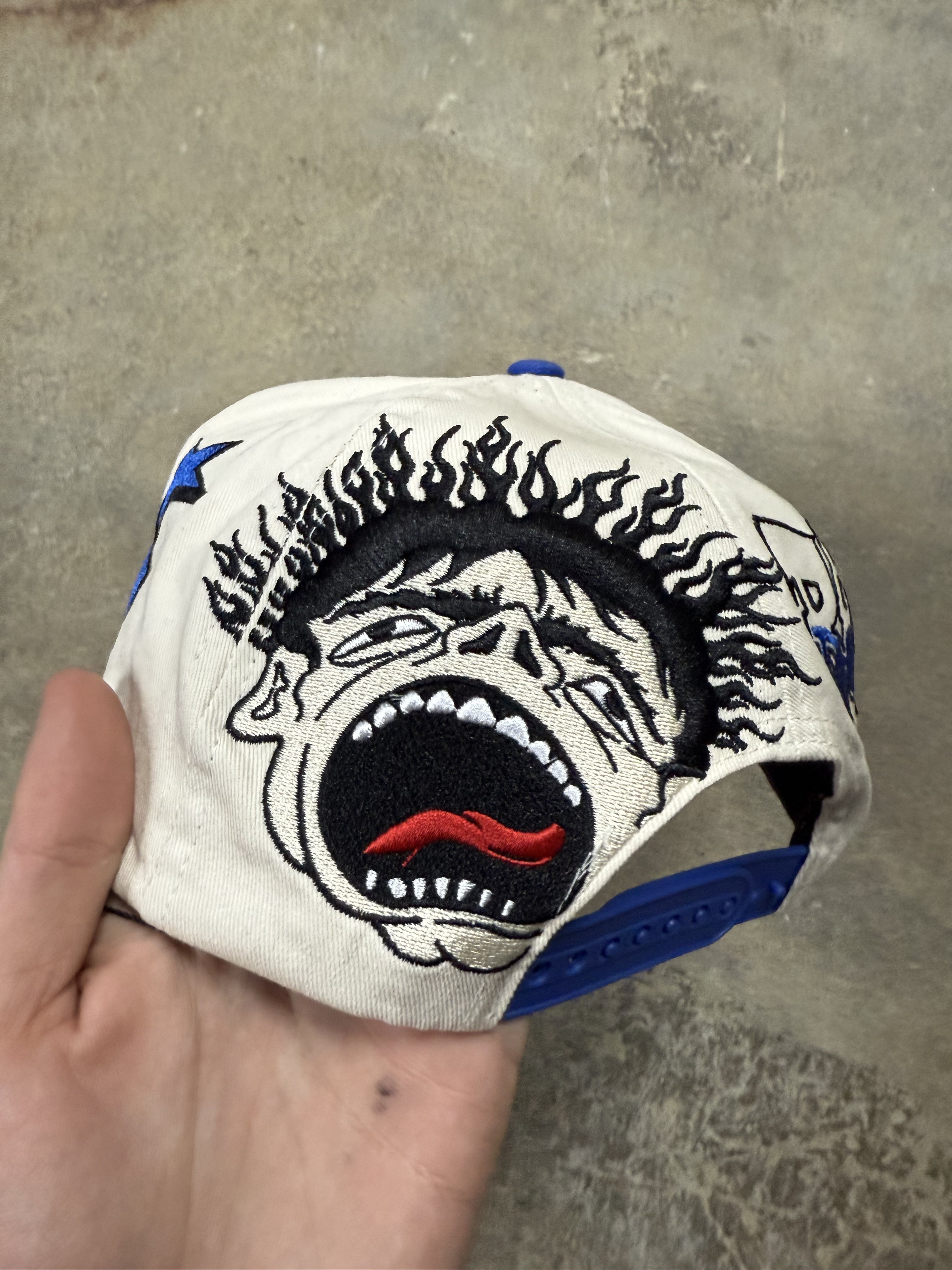 Hellstar Graffiti Snapback Blue Cream New OSFM