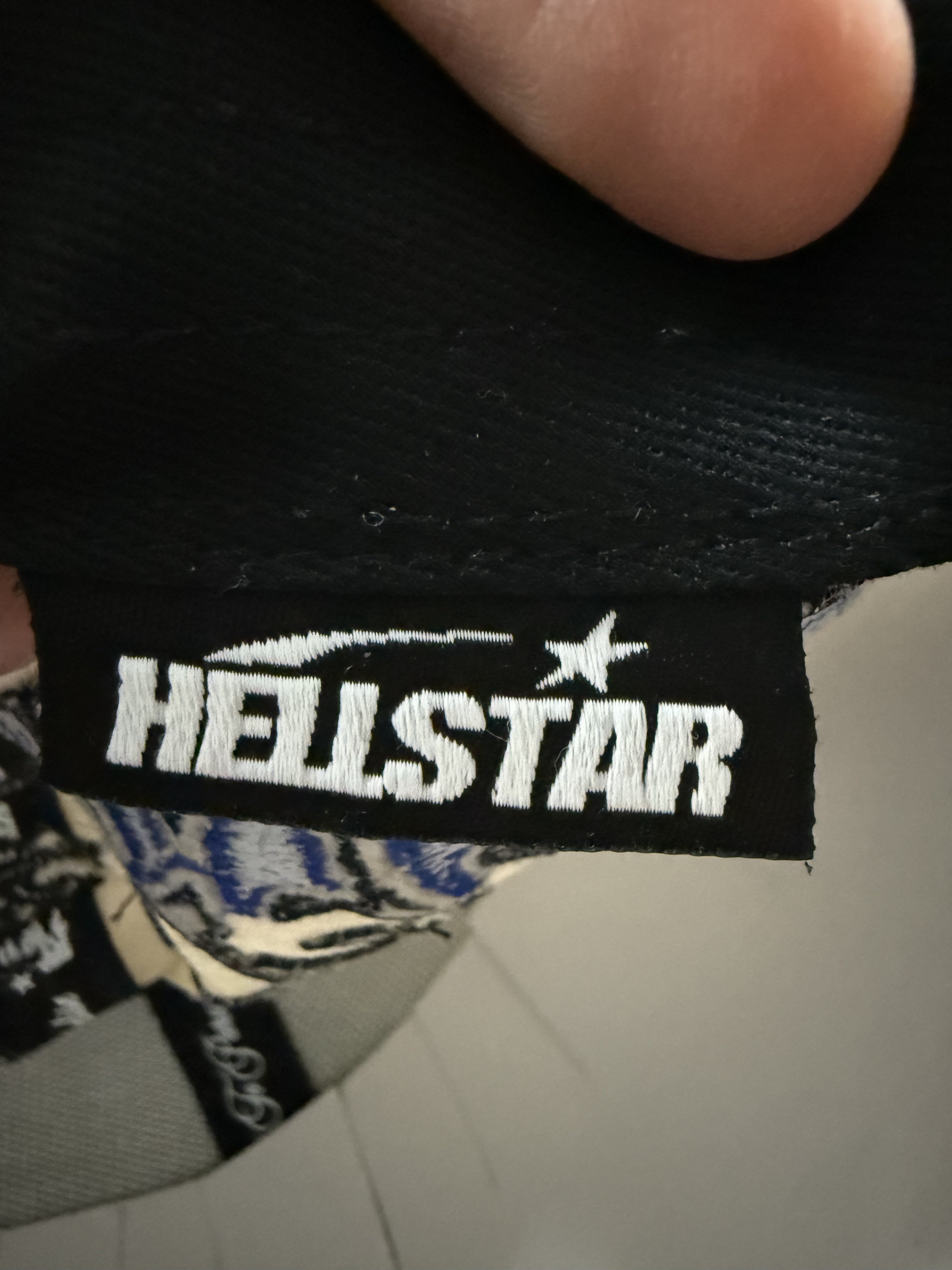 Hellstar Graffiti Snapback Blue Cream New OSFM