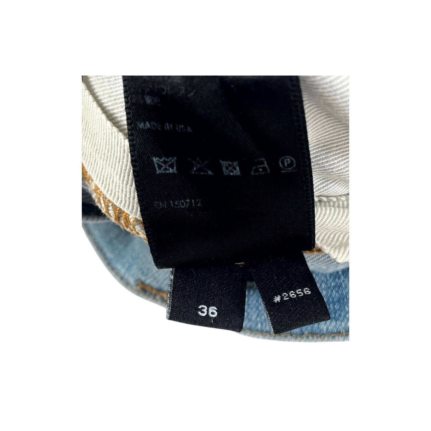 Amiri "MX2" Plaid Patch Light Wash, Blue & Orange Jeans