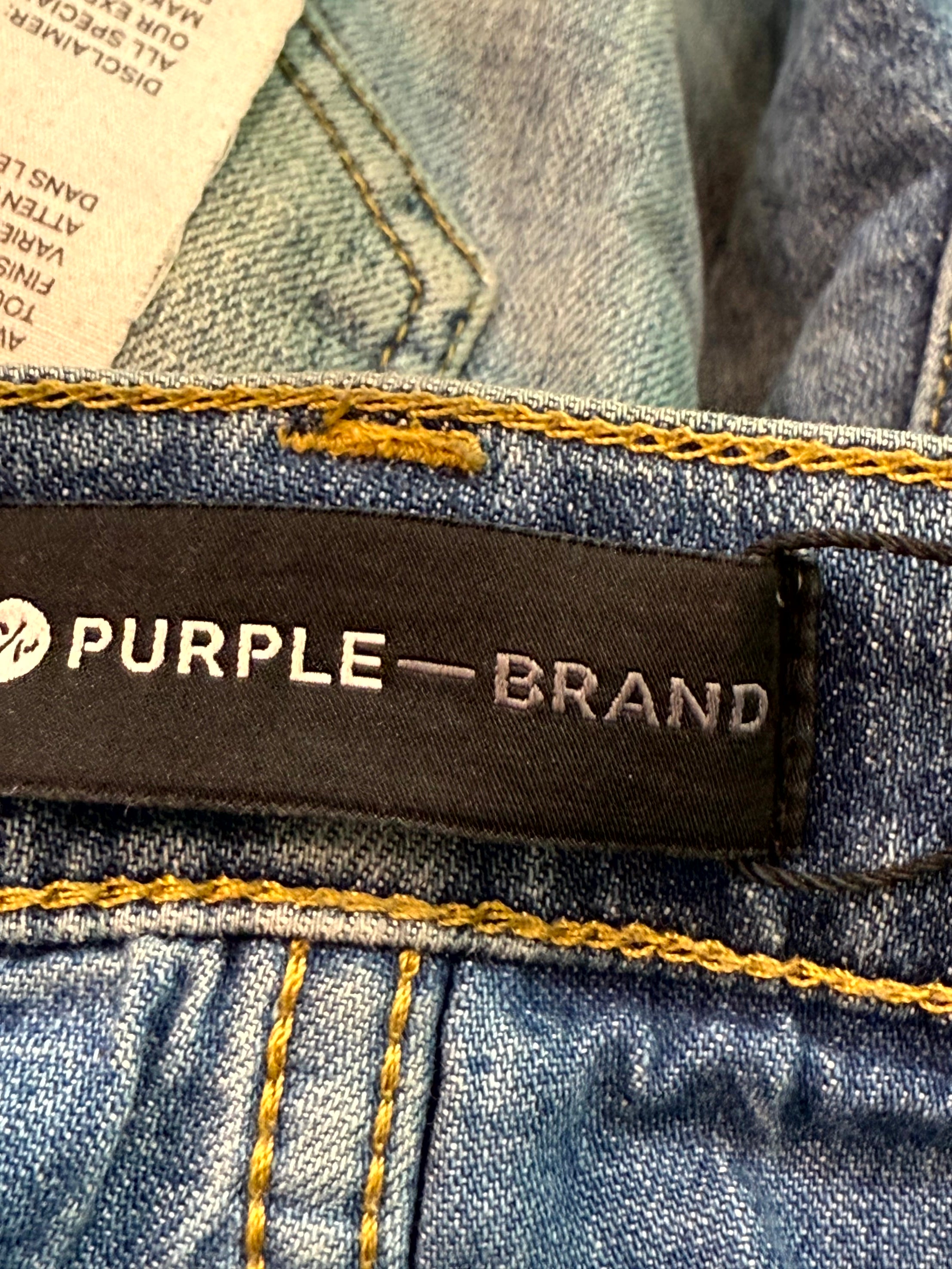 Purple Vintage Wash Ripped Jeans