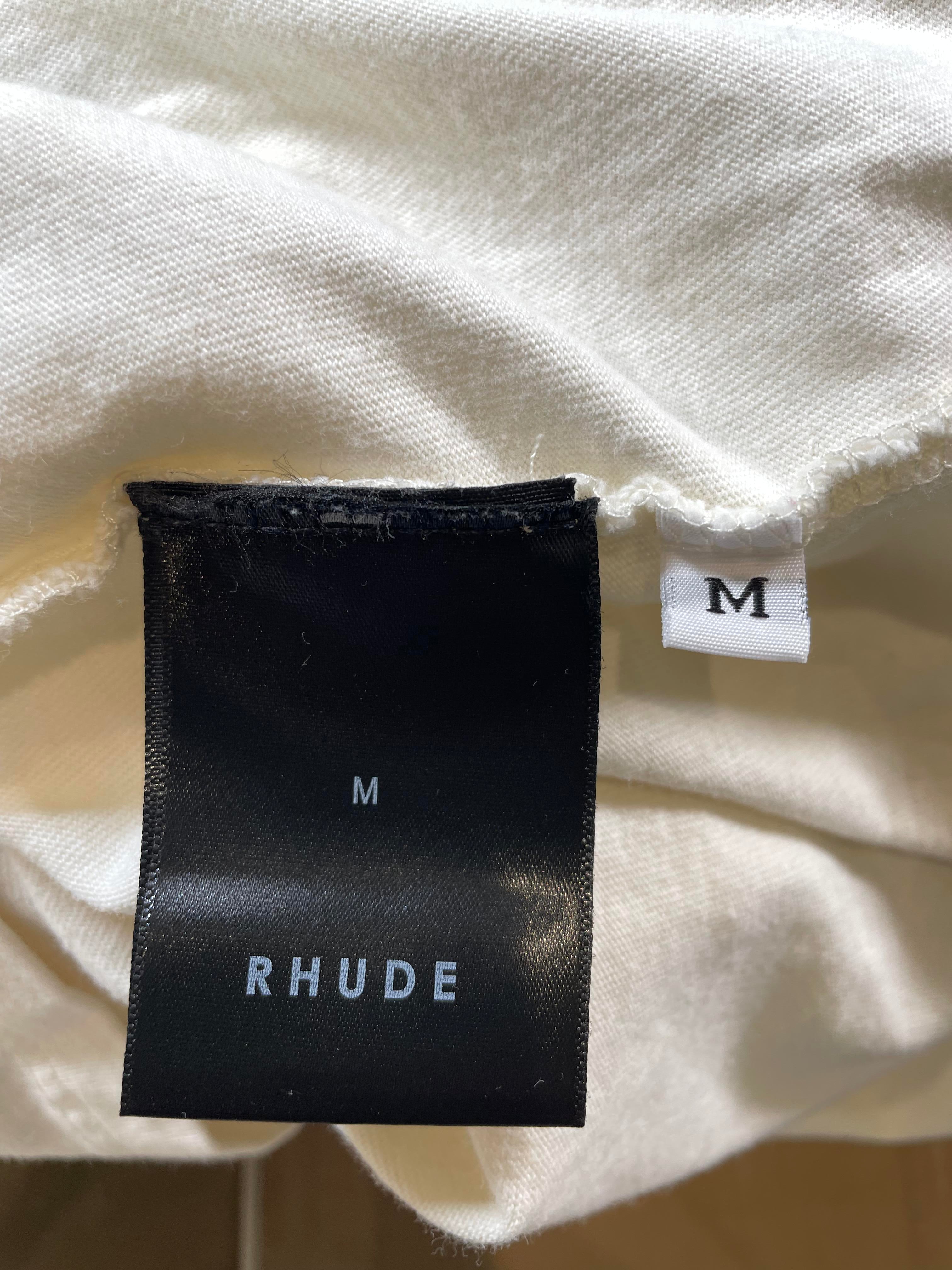 Rhude The Legend Lives On Cream & Red Tee