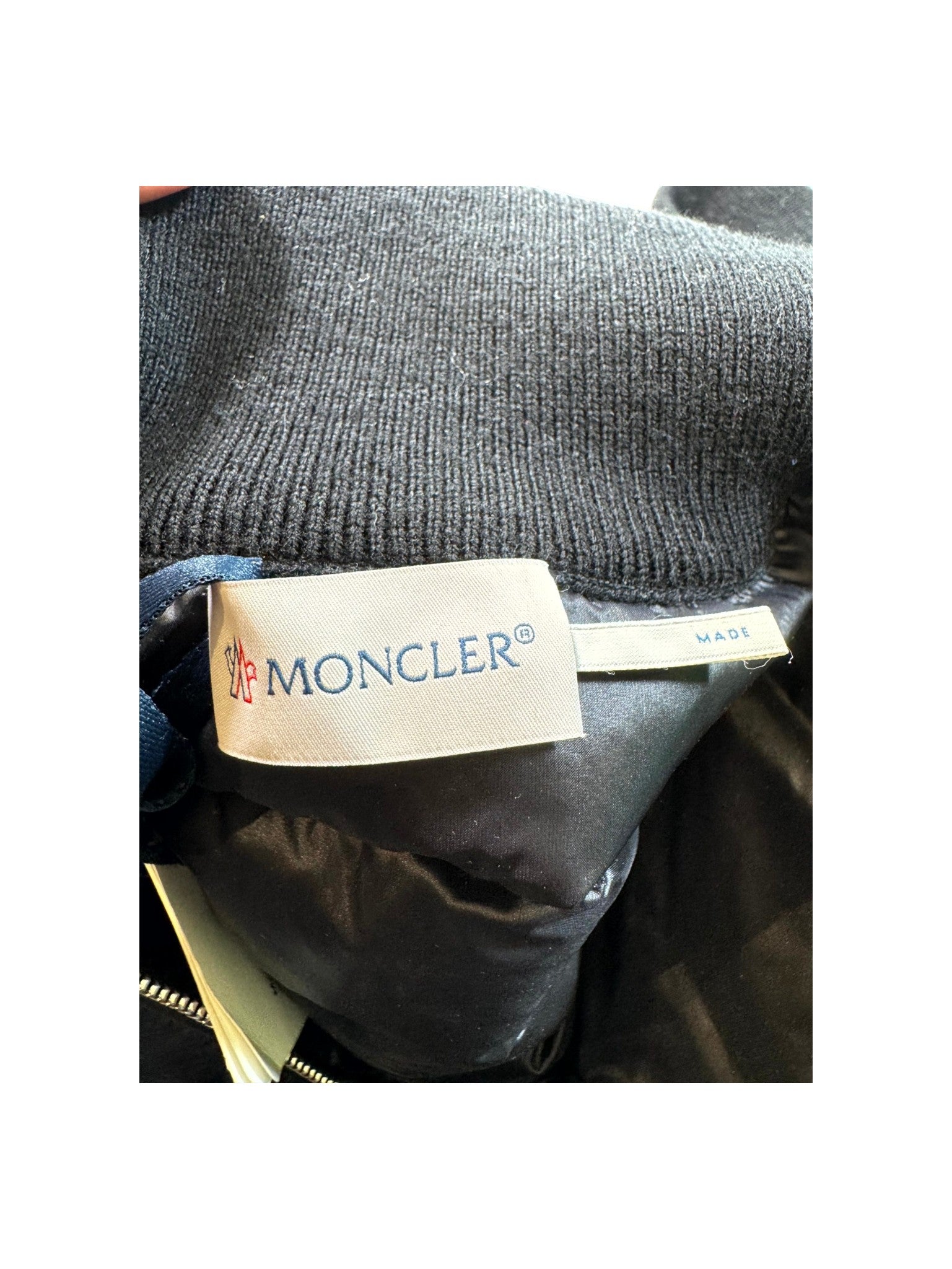 Moncler "Cardigan Tricot" Black Jacket