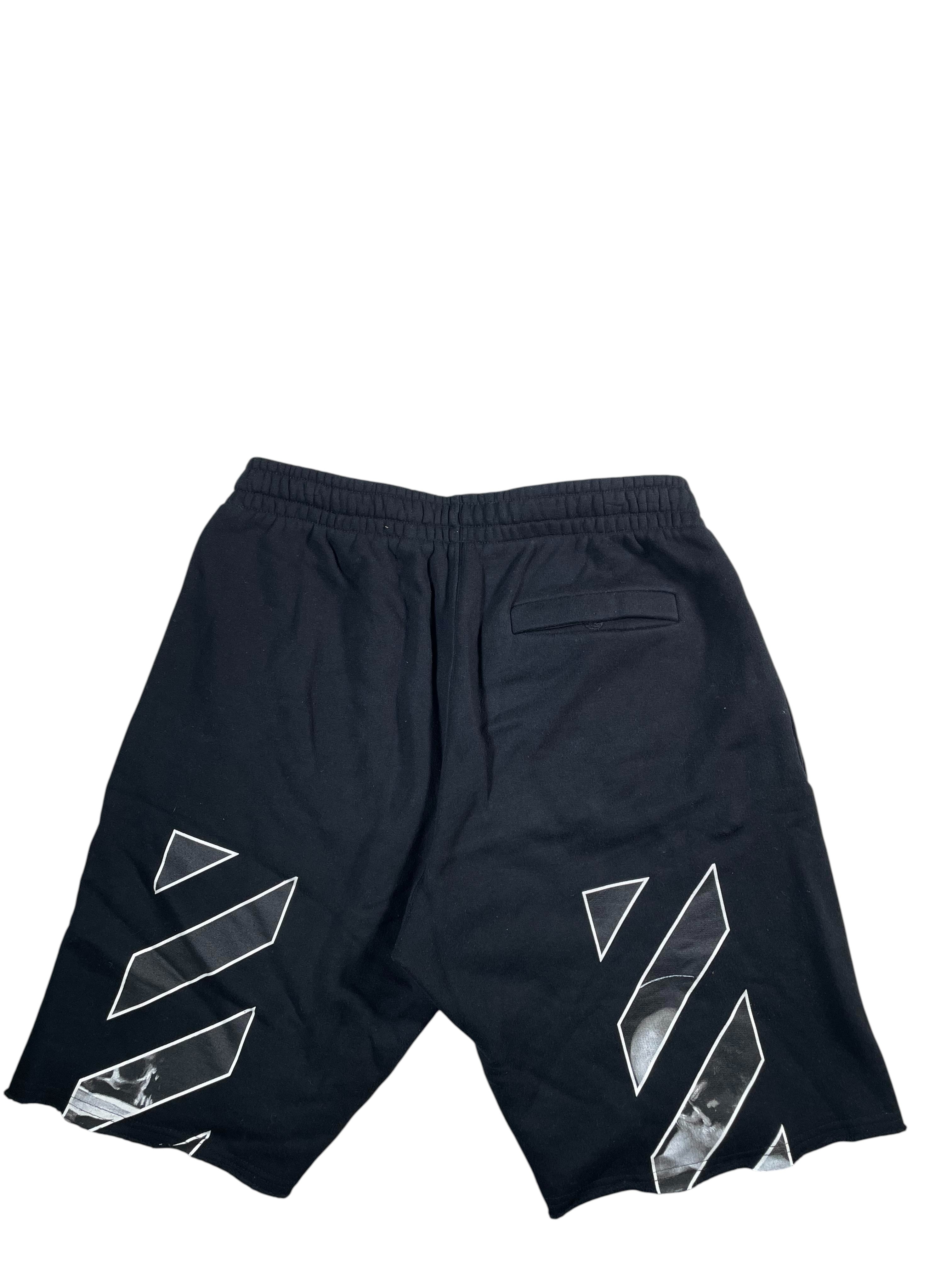Off Caravaggio White & Black Shorts