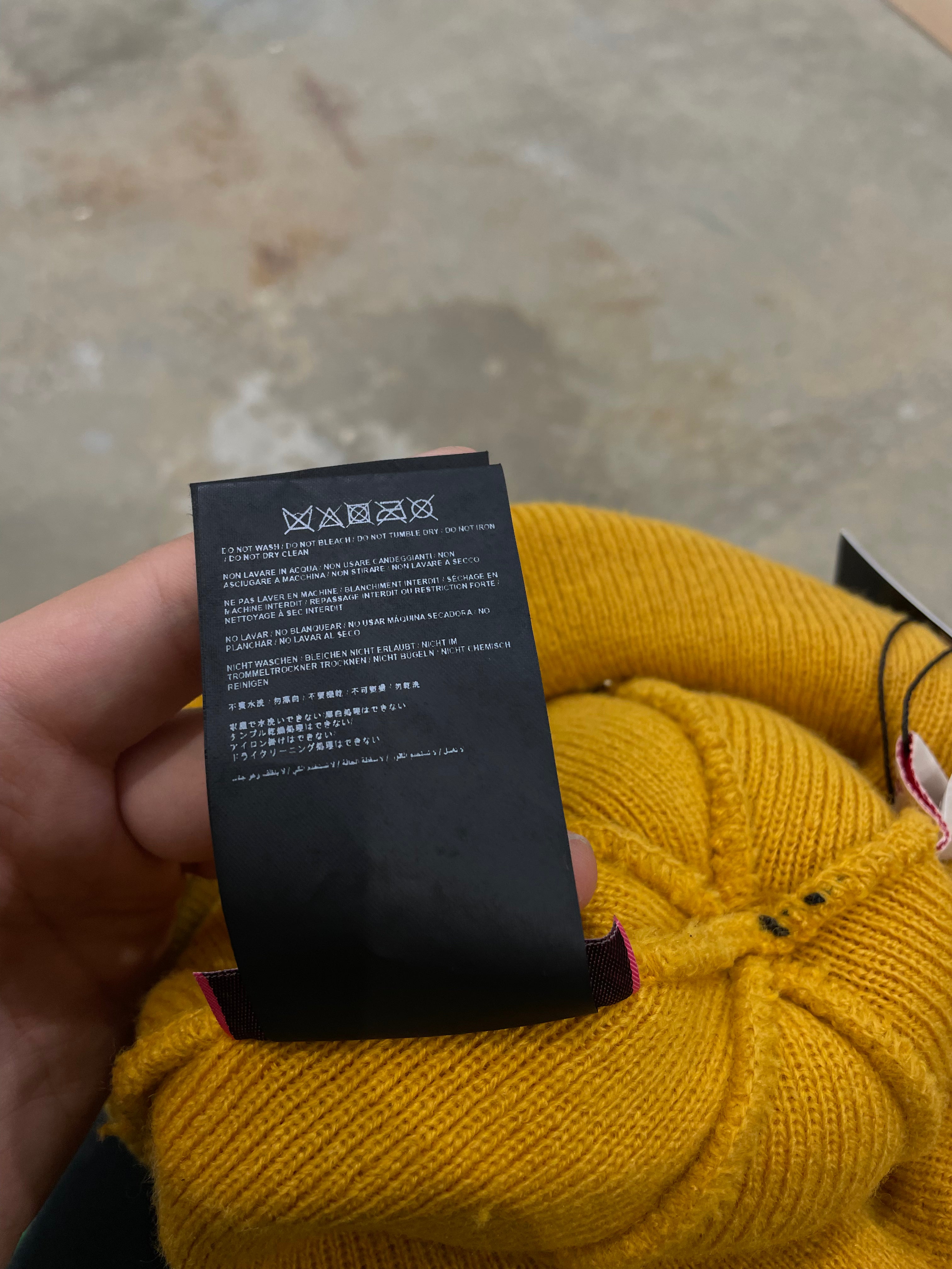 Palm Angel Beanie Green / Yellow OS Used
