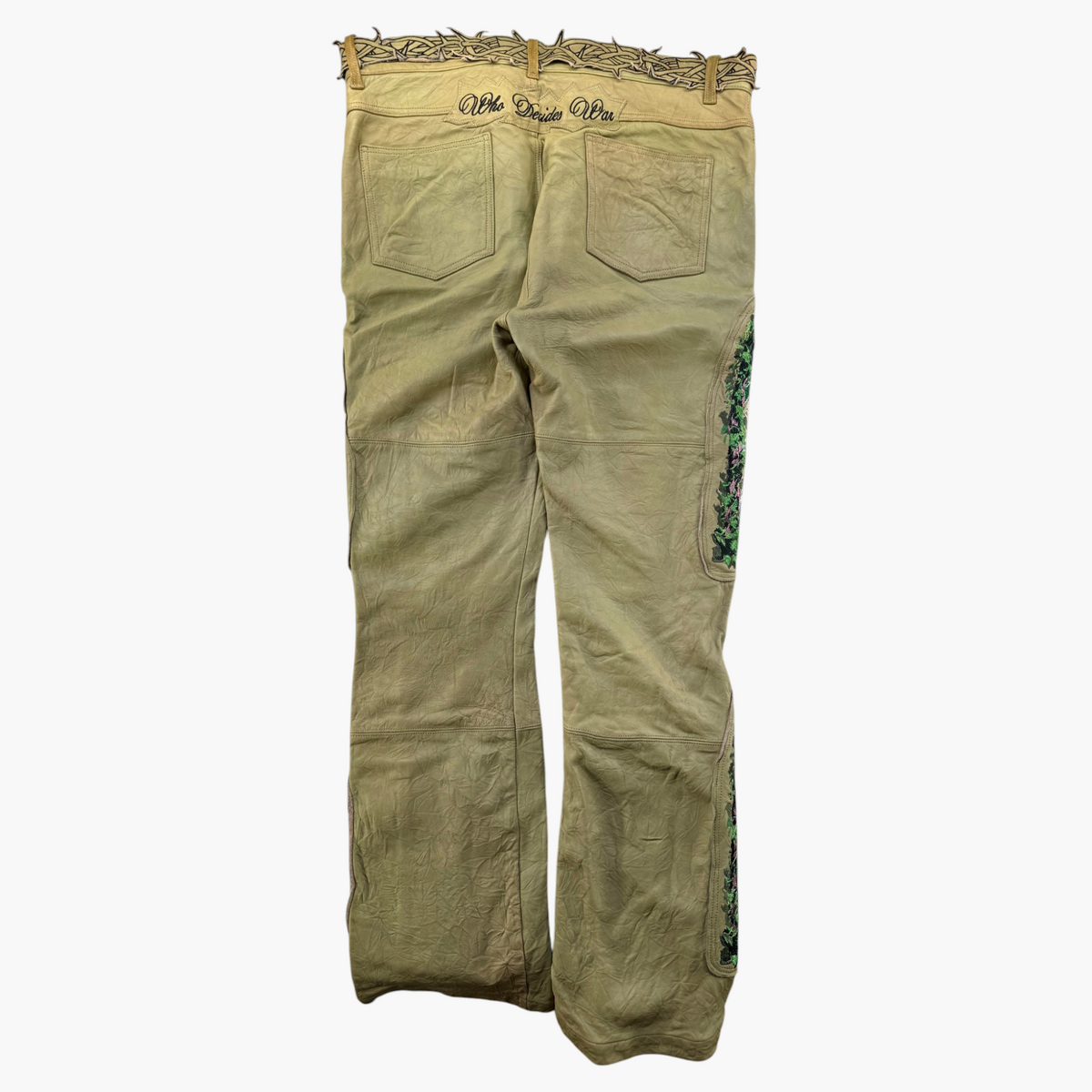 Who Decides War Garden Glass Leather Pants