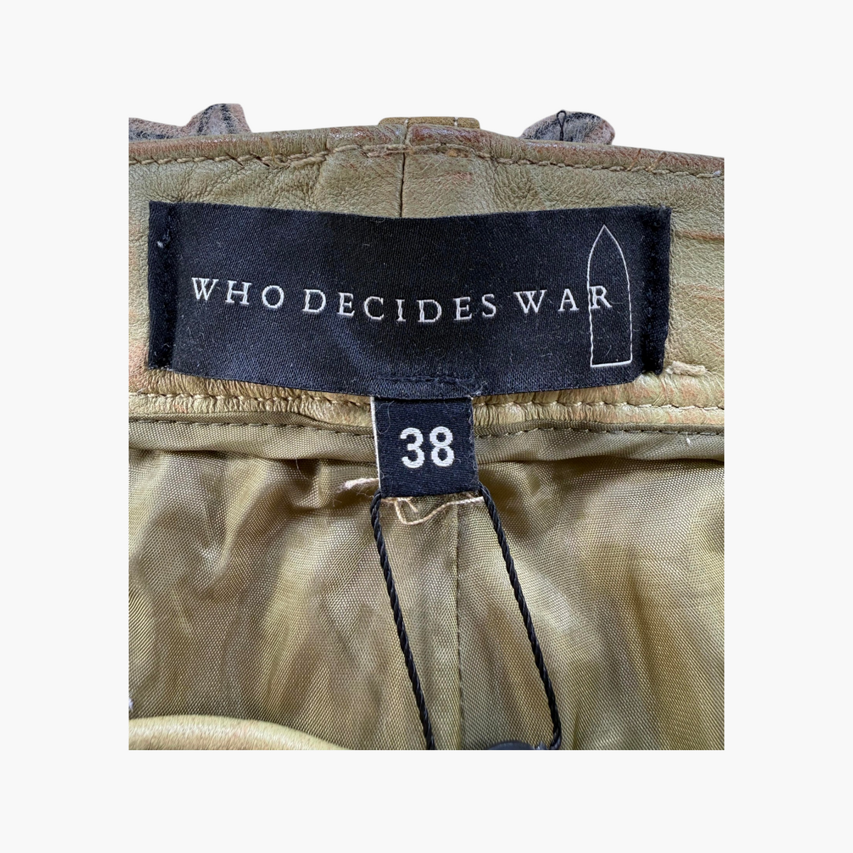 Who Decides War Garden Glass Leather Pants