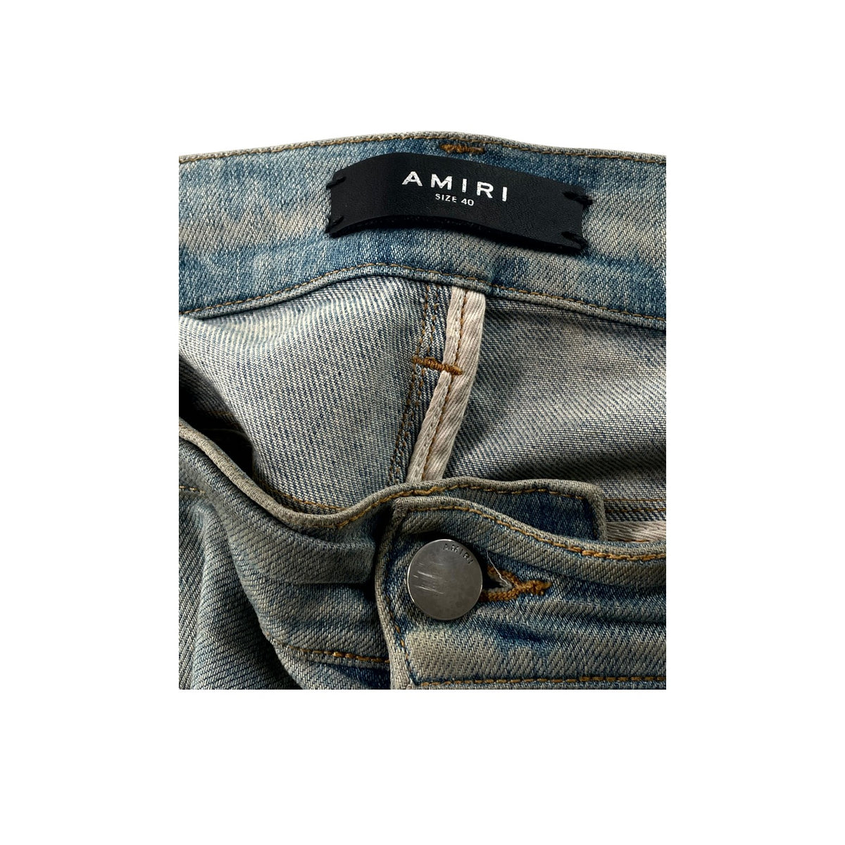 Amiri "MX1" Patch Vintage Wash & Black Jeans