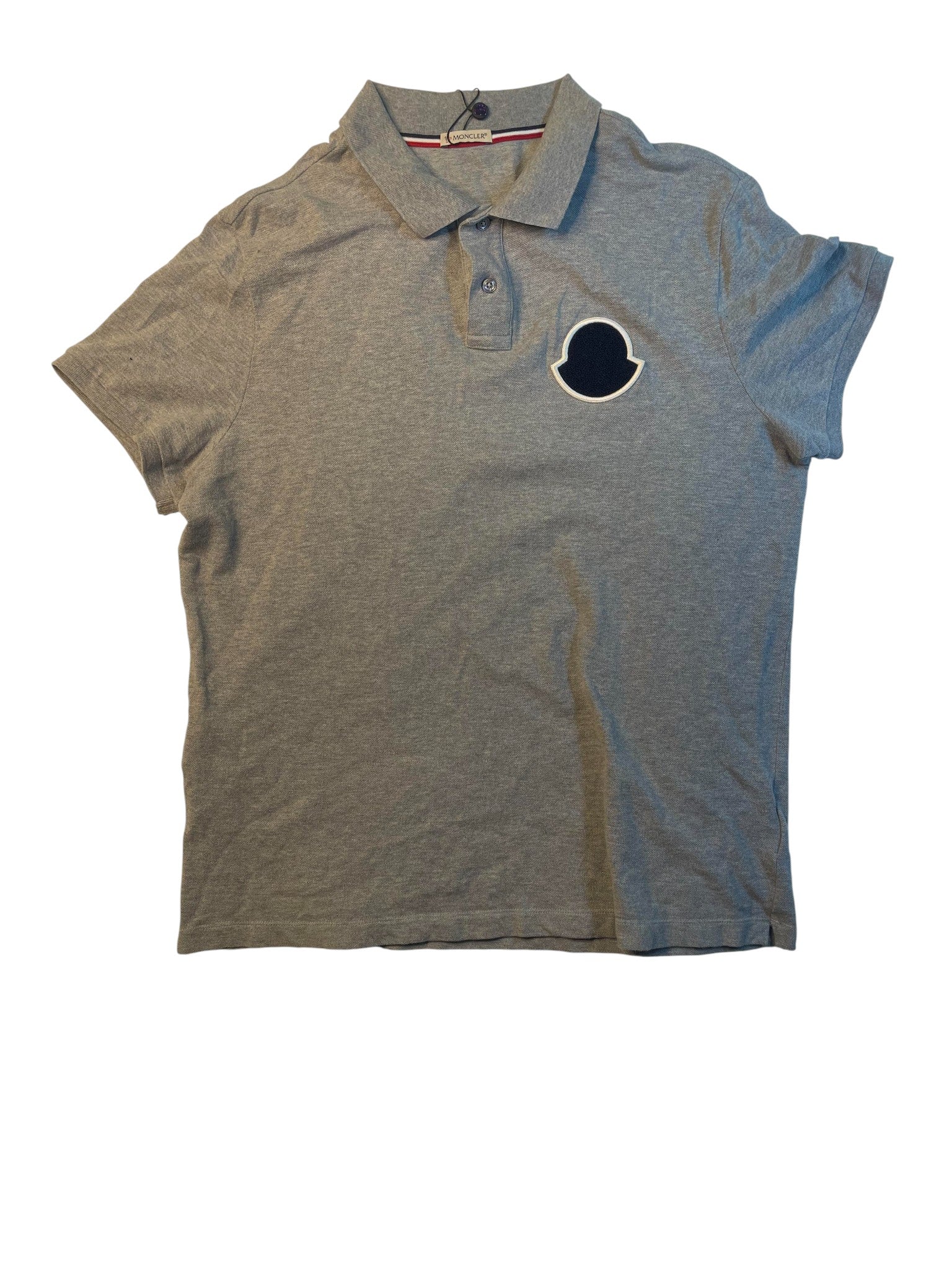 Moncler 'Patch' Grey Polo