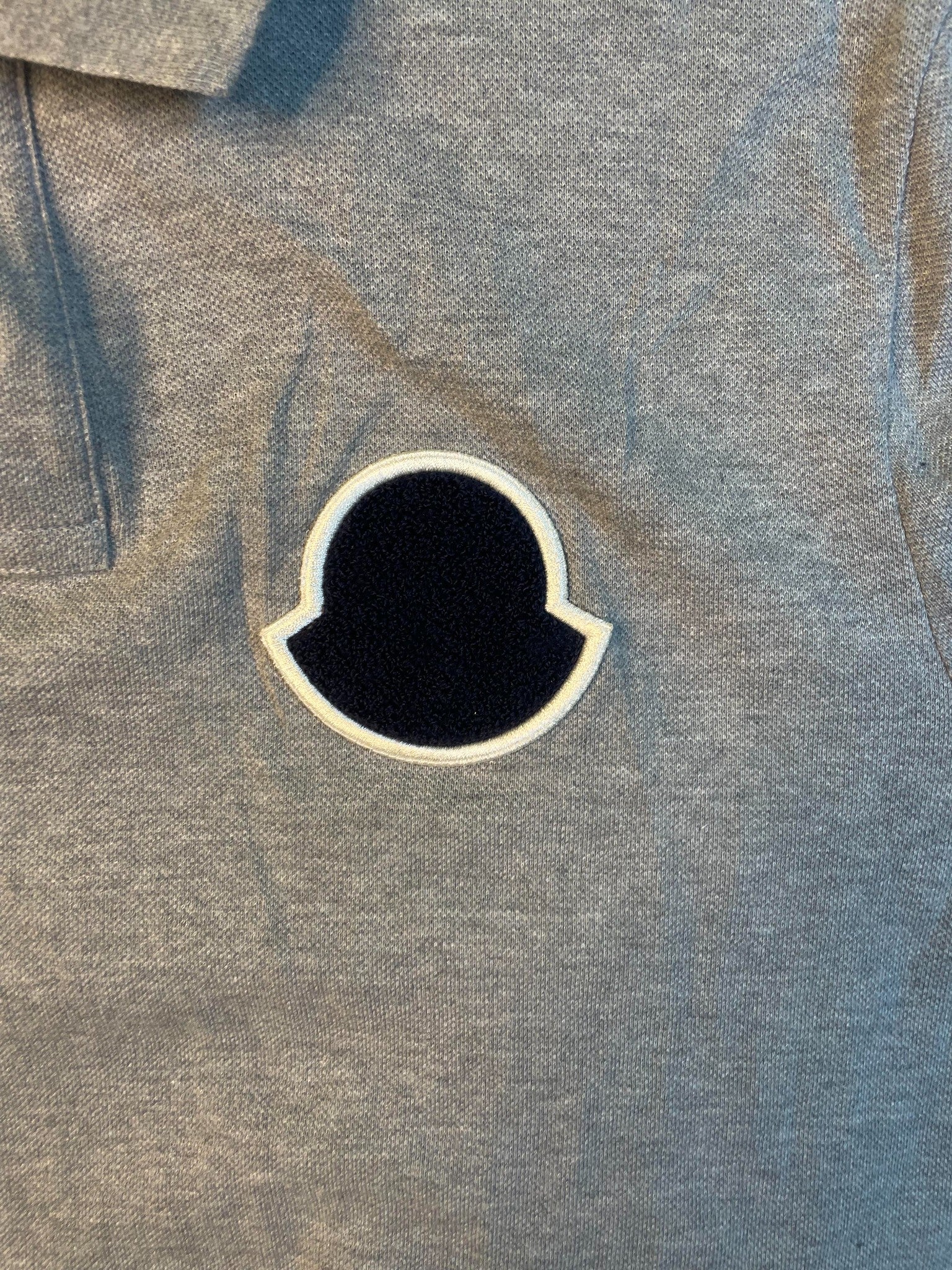 Moncler 'Patch' Grey Polo