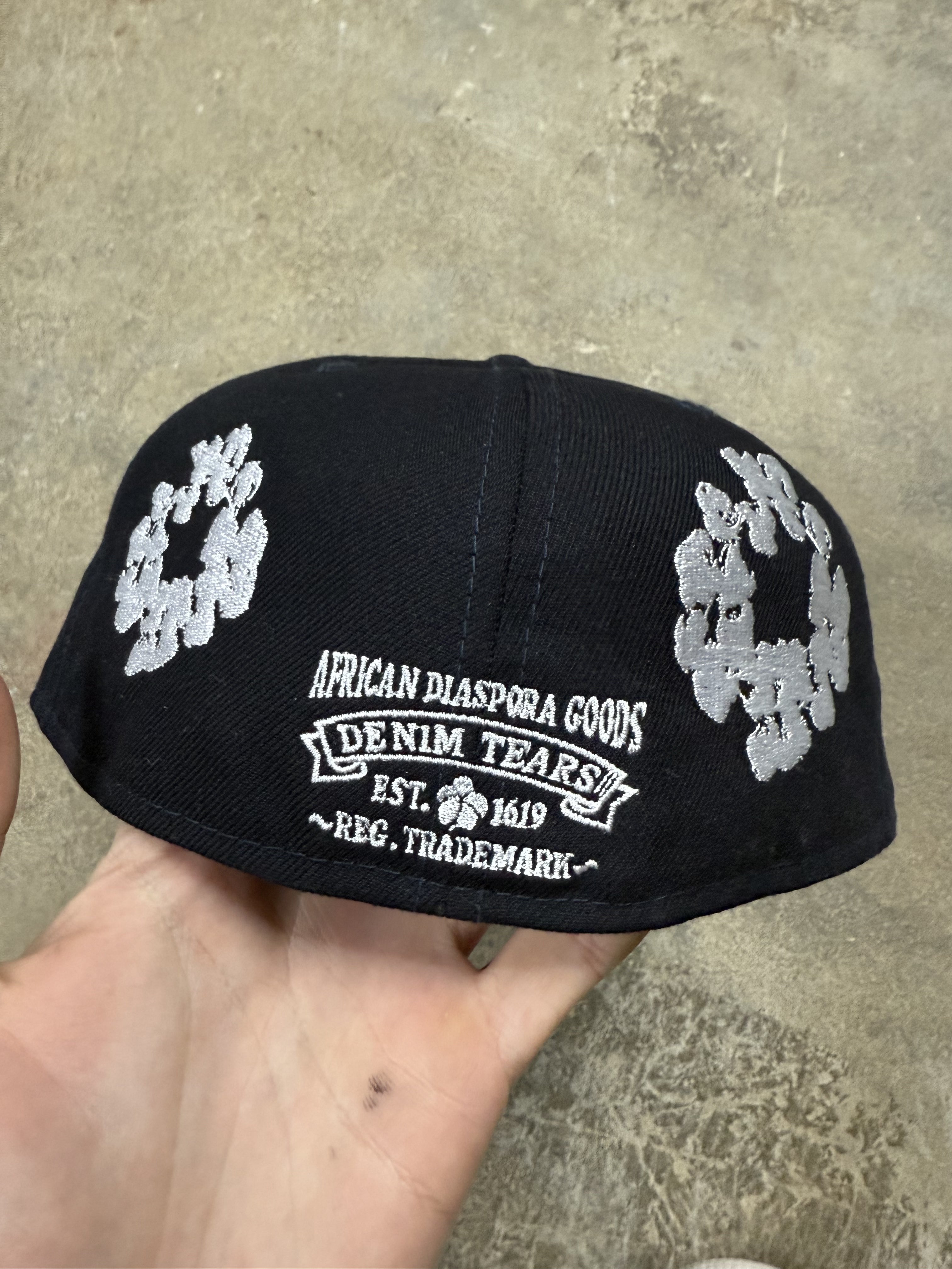 Denim Tears Fitted Navy New 7 3-4 In Plastic Cap