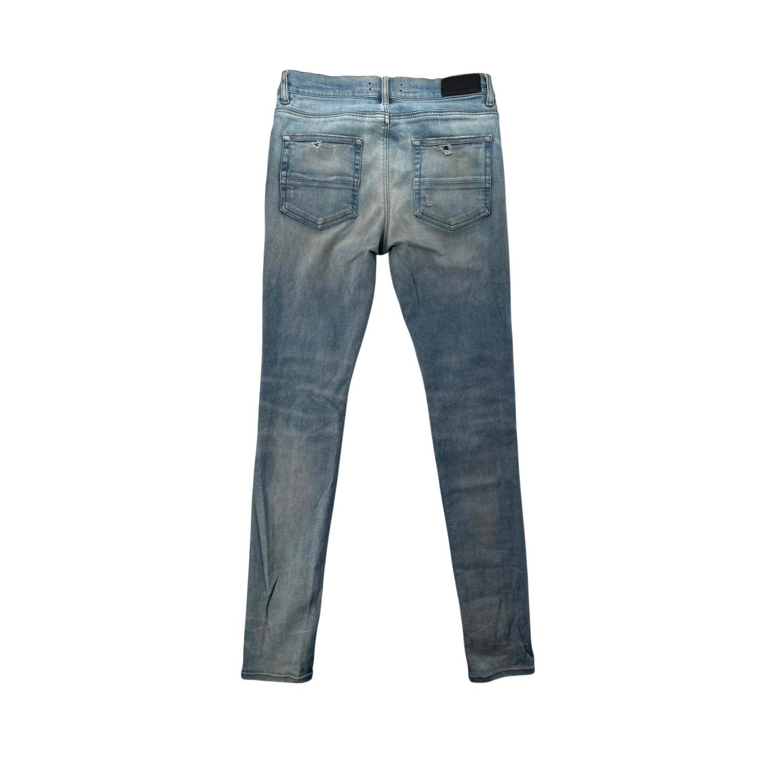 Amiri Light Wash Rainbow Paisley Thrasher Patch Jeans