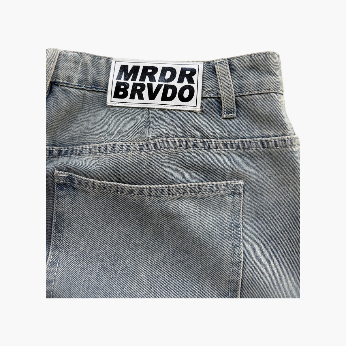 Who Decides War Pink & Red Patchwork Light Wash Jeans