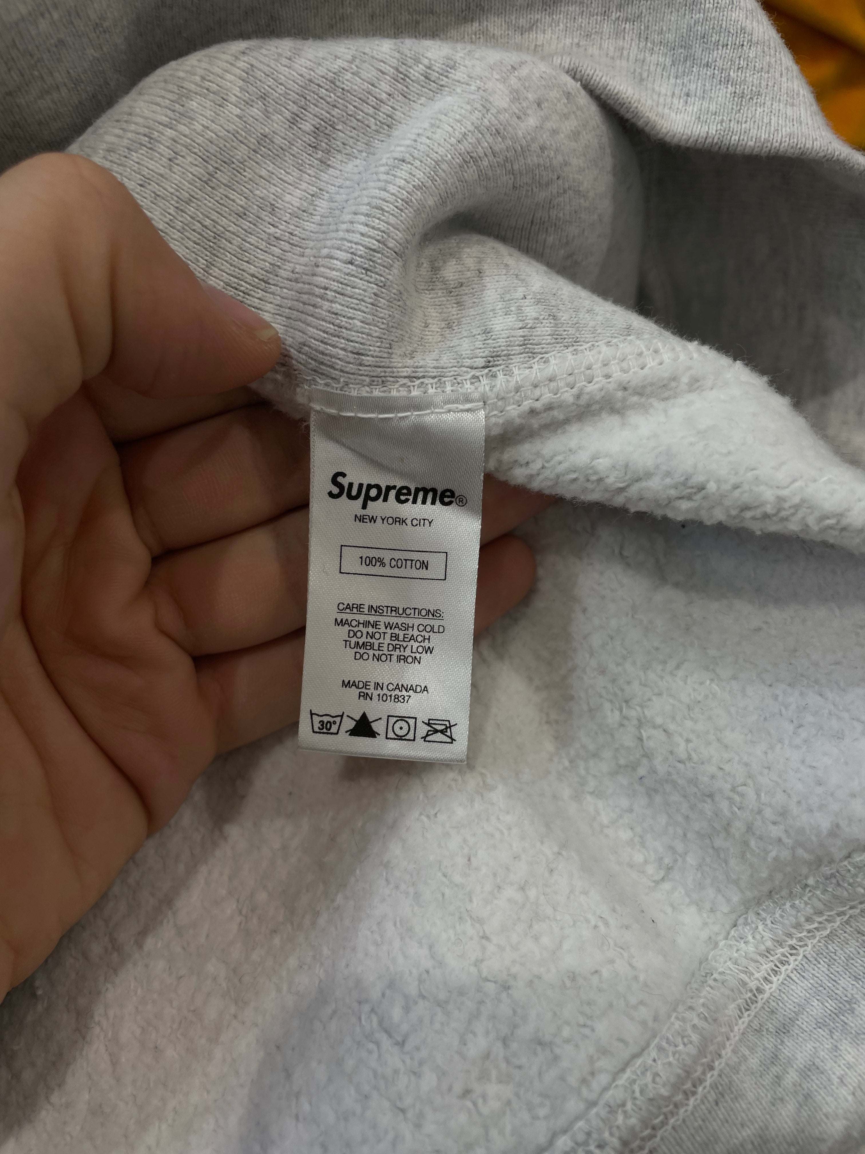 Supreme Hoodie Grey Black Grafitti Used Medium